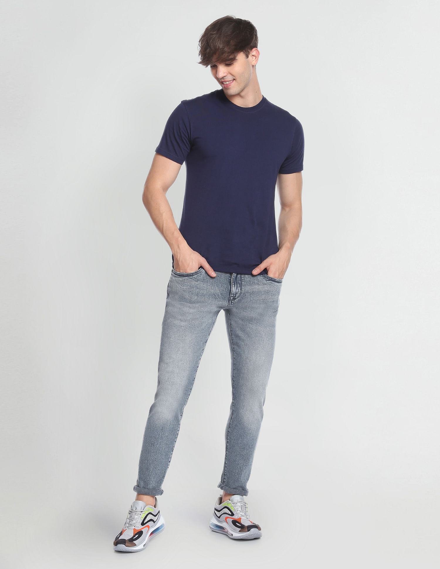 Flying Machine Stone Wash Slim Tapered Fit Jeans