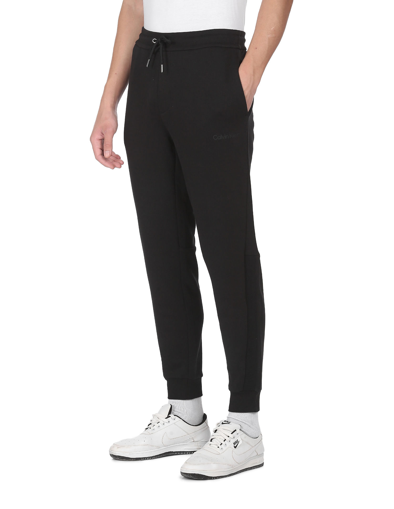 Calvin klein best sale tape fleece joggers