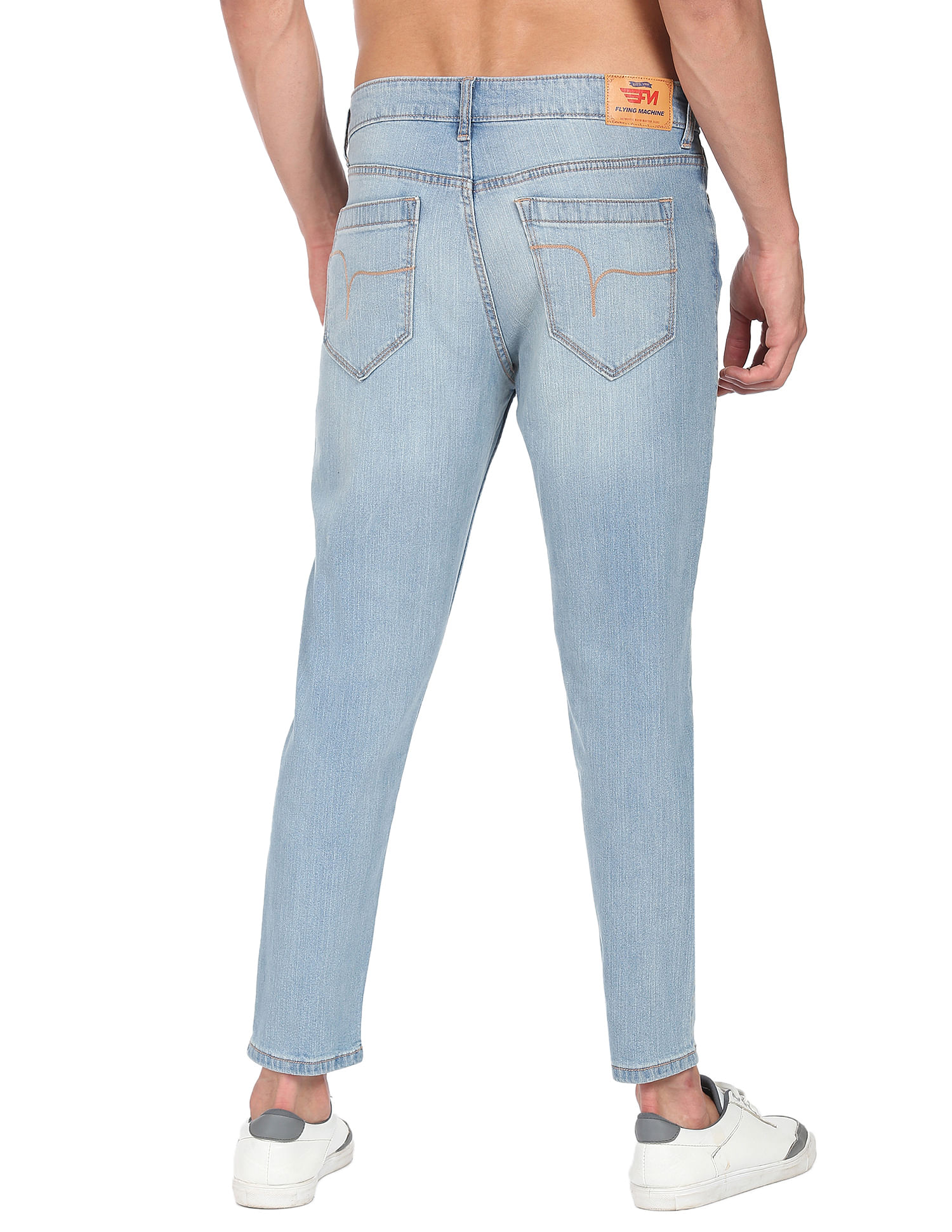 Flying Machine Mid Rise Stone Wash Jeans