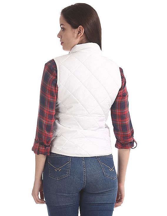 U.S. Polo Assn. Women High Neck Quilted Jacket