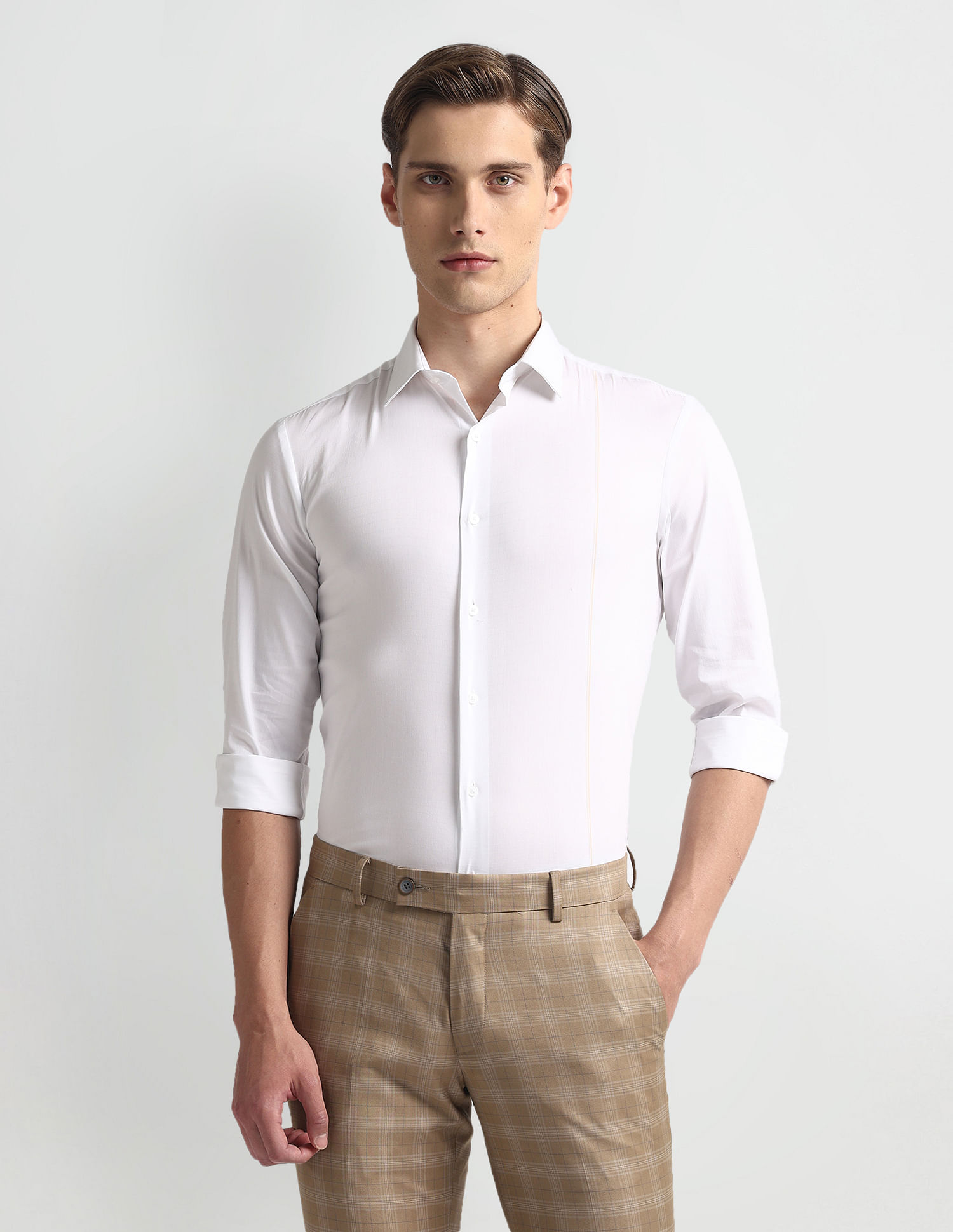 Arrow Newyork Brooklyn Super Slim Fit Twill Shirt