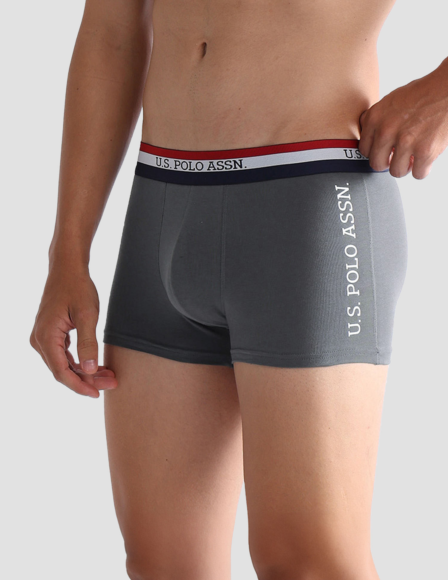 U.S. Polo Assn. Solid Antibacterial ET002 Trunks - Pack Of 2