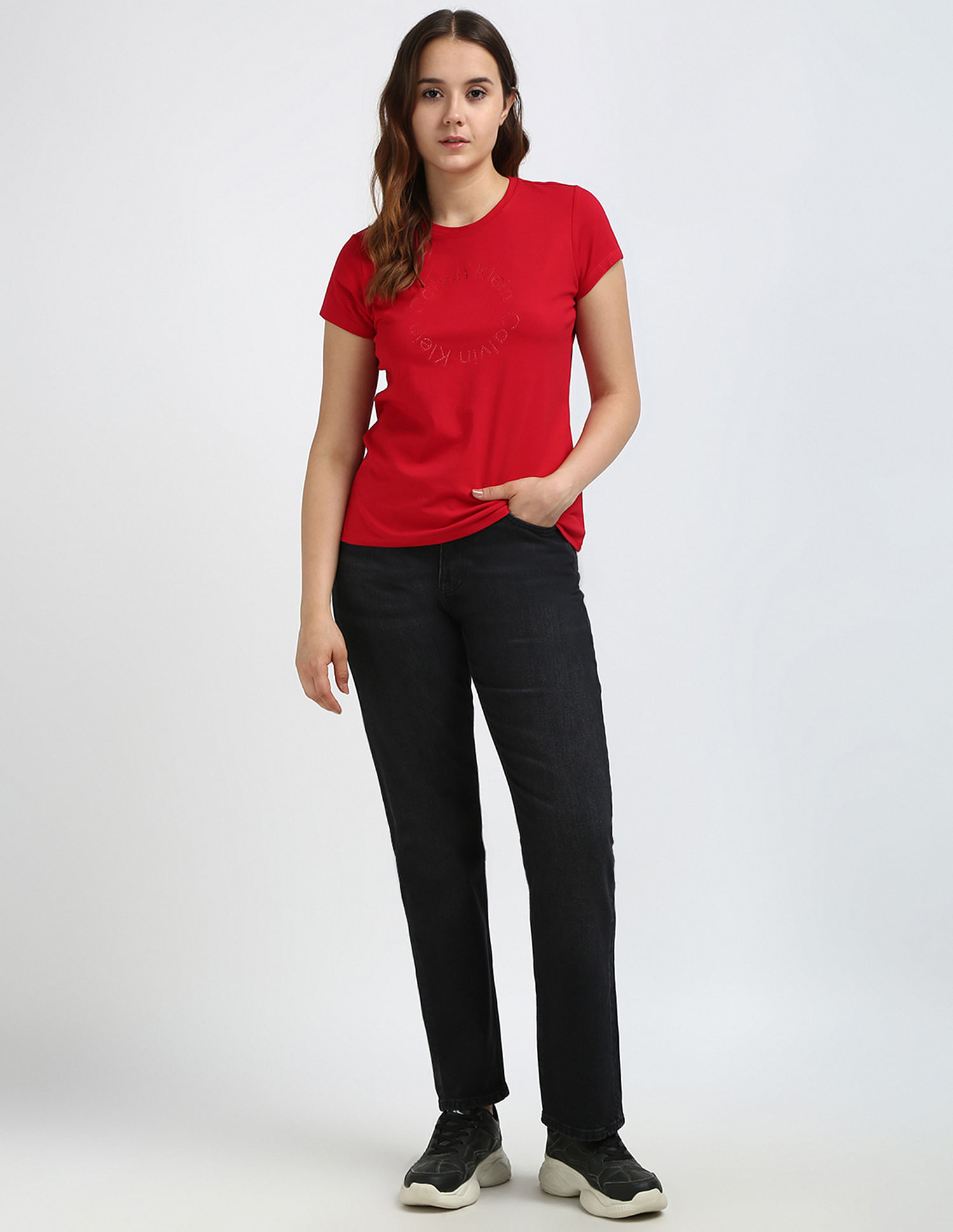 Buy Calvin Klein Jeans Circle Double Logo T-Shirt - NNNOW.com