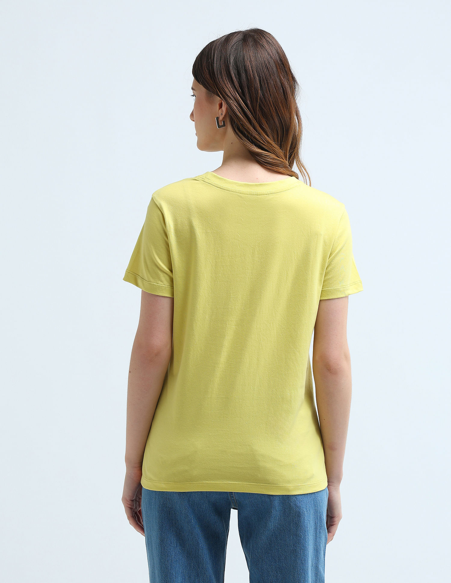 U.S. Polo Assn. Women Regular Fit Cotton T-Shirt