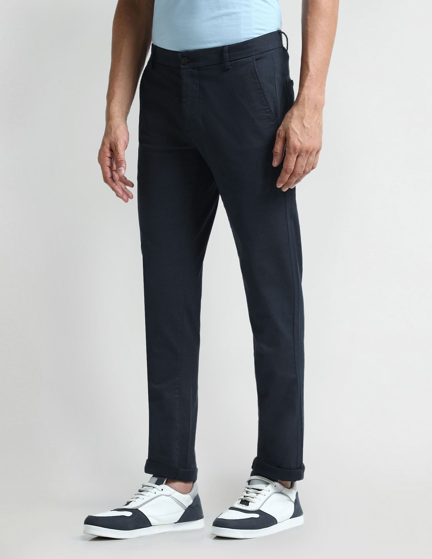 Arrow Sport Slim Fit Geometric Patterned Trousers