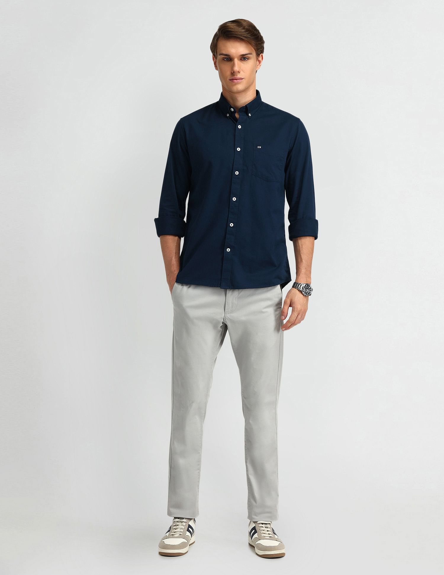 Arrow Sport Solid Cotton Shirt