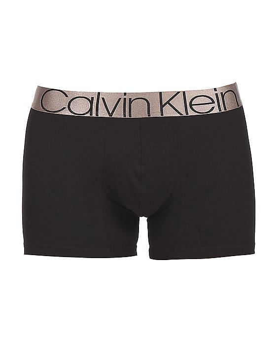 Calvin Klein Underwear Men Black Mid Rise Solid Trunks