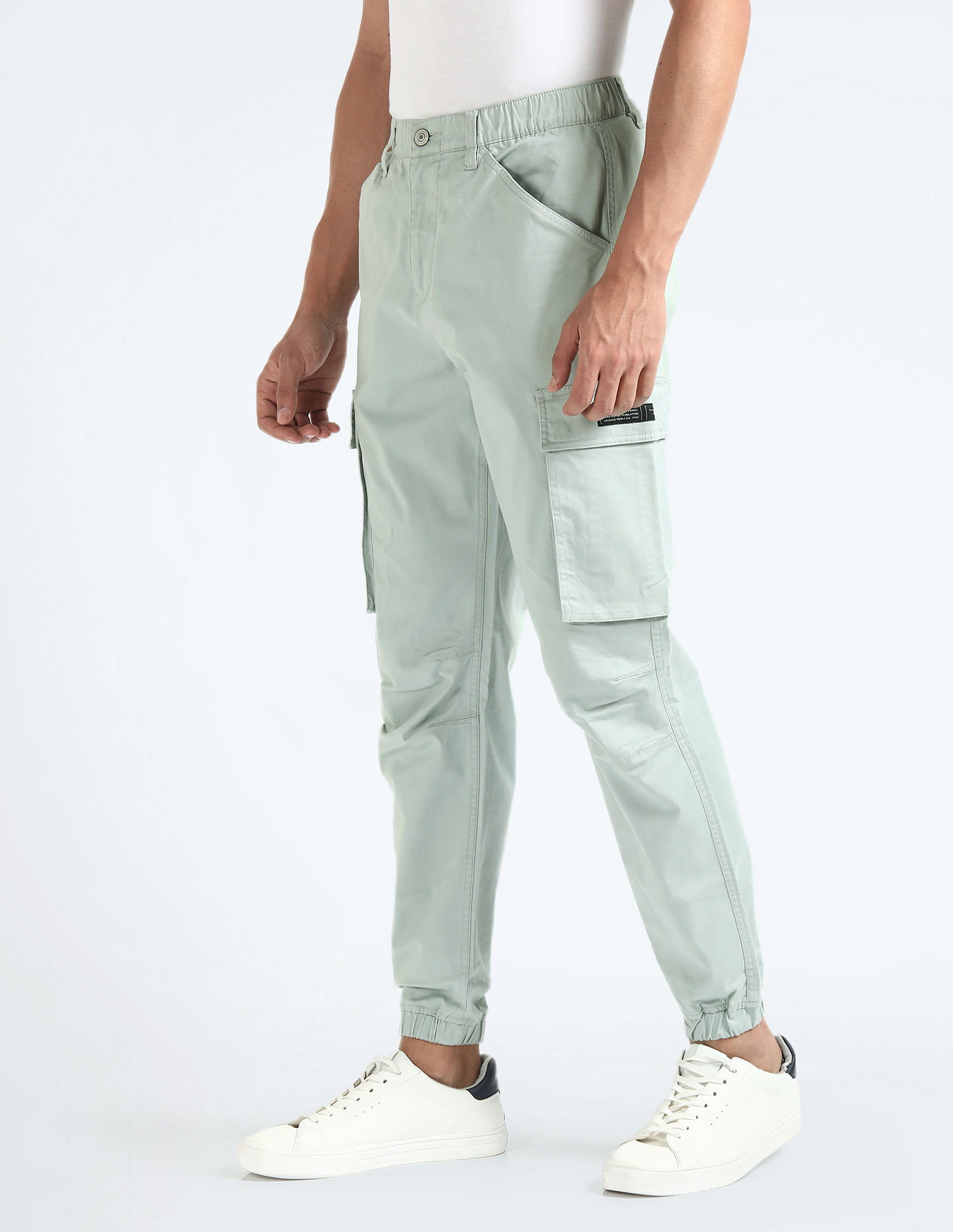 Flying Machine Mid Rise Slim Fit Cargo Pants