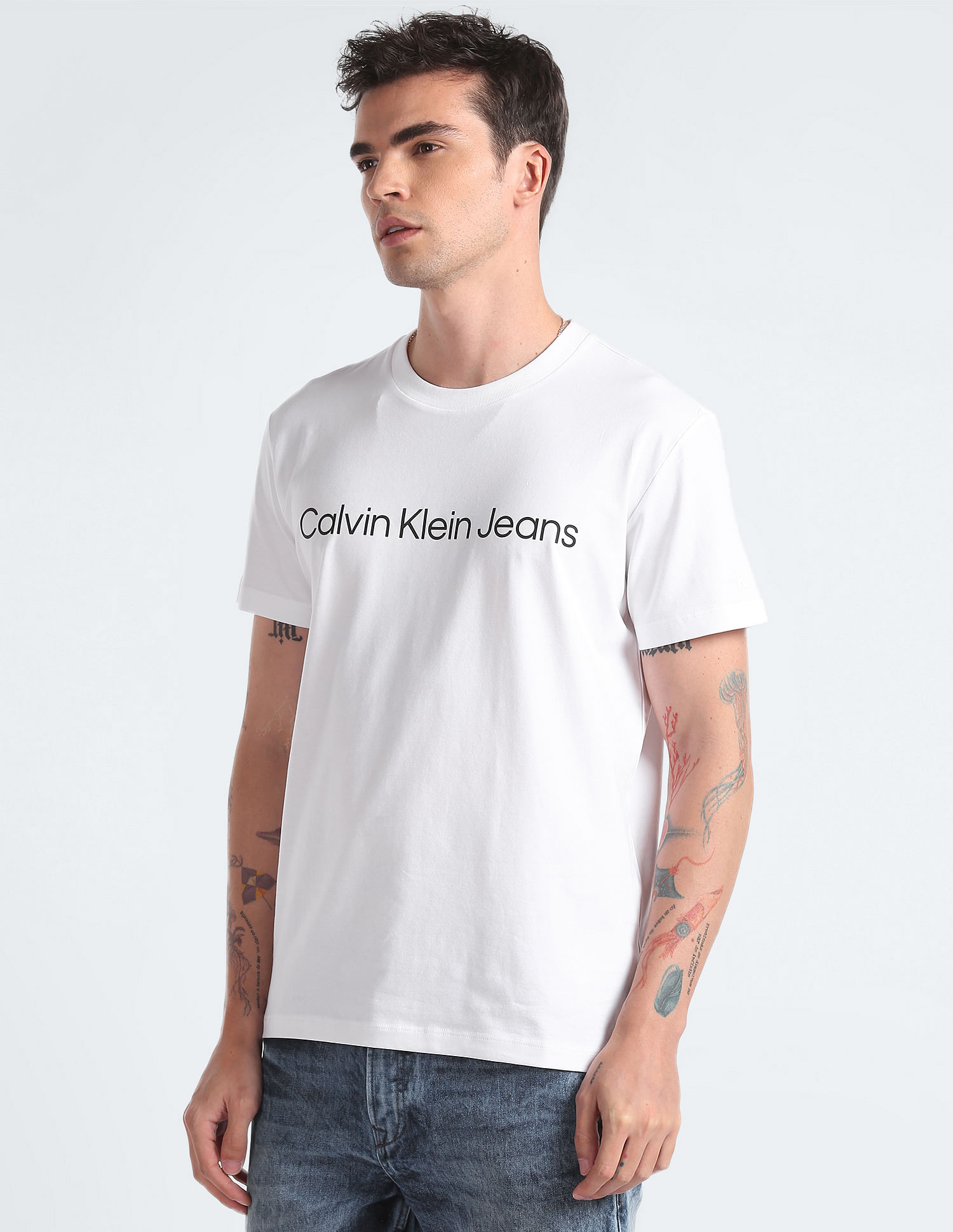 Buy Calvin T-Shirt Institutional Logo Klein Solid Jeans