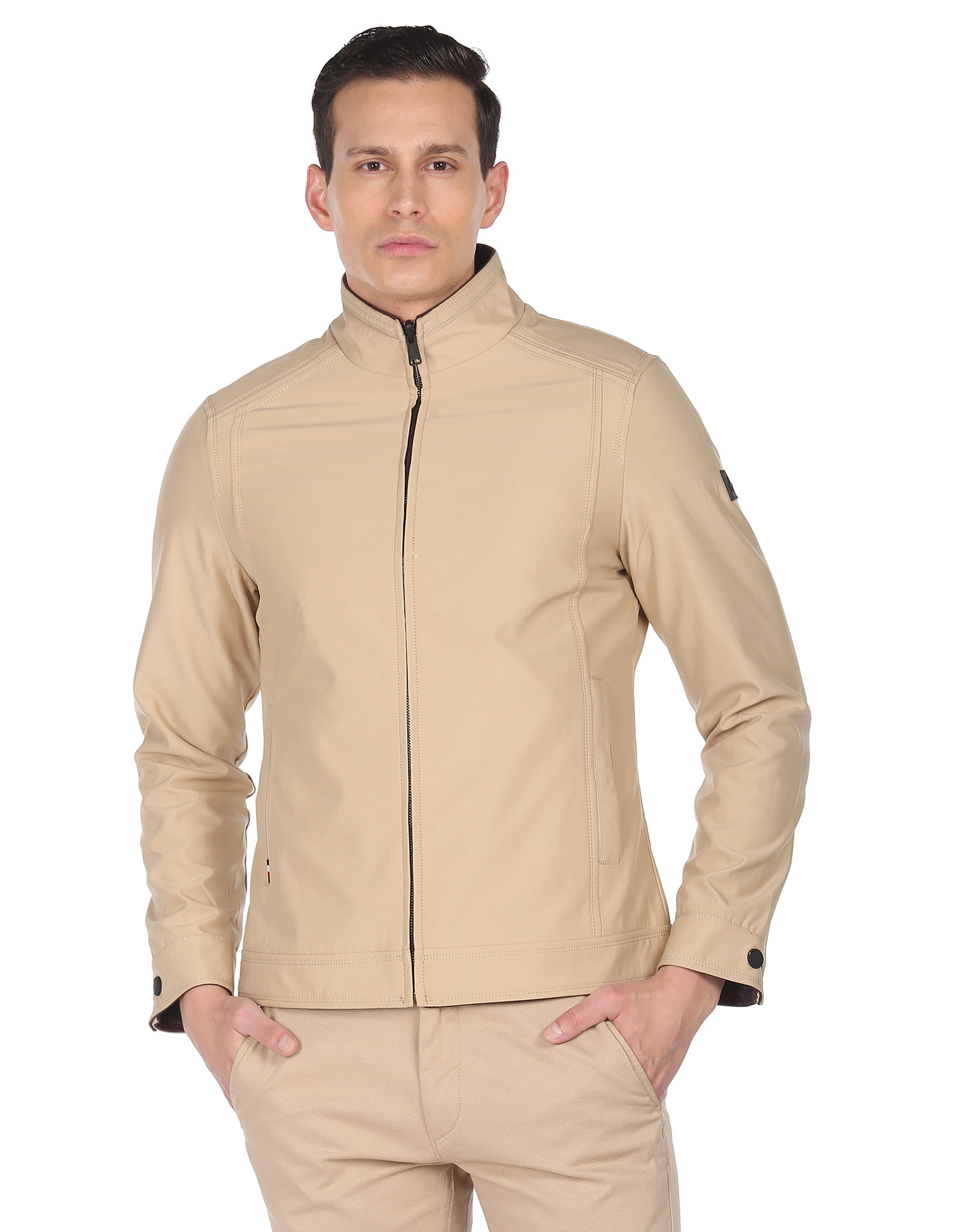 Buy Arrow Sports Stand Collar Reversible Jacket - NNNOW.com