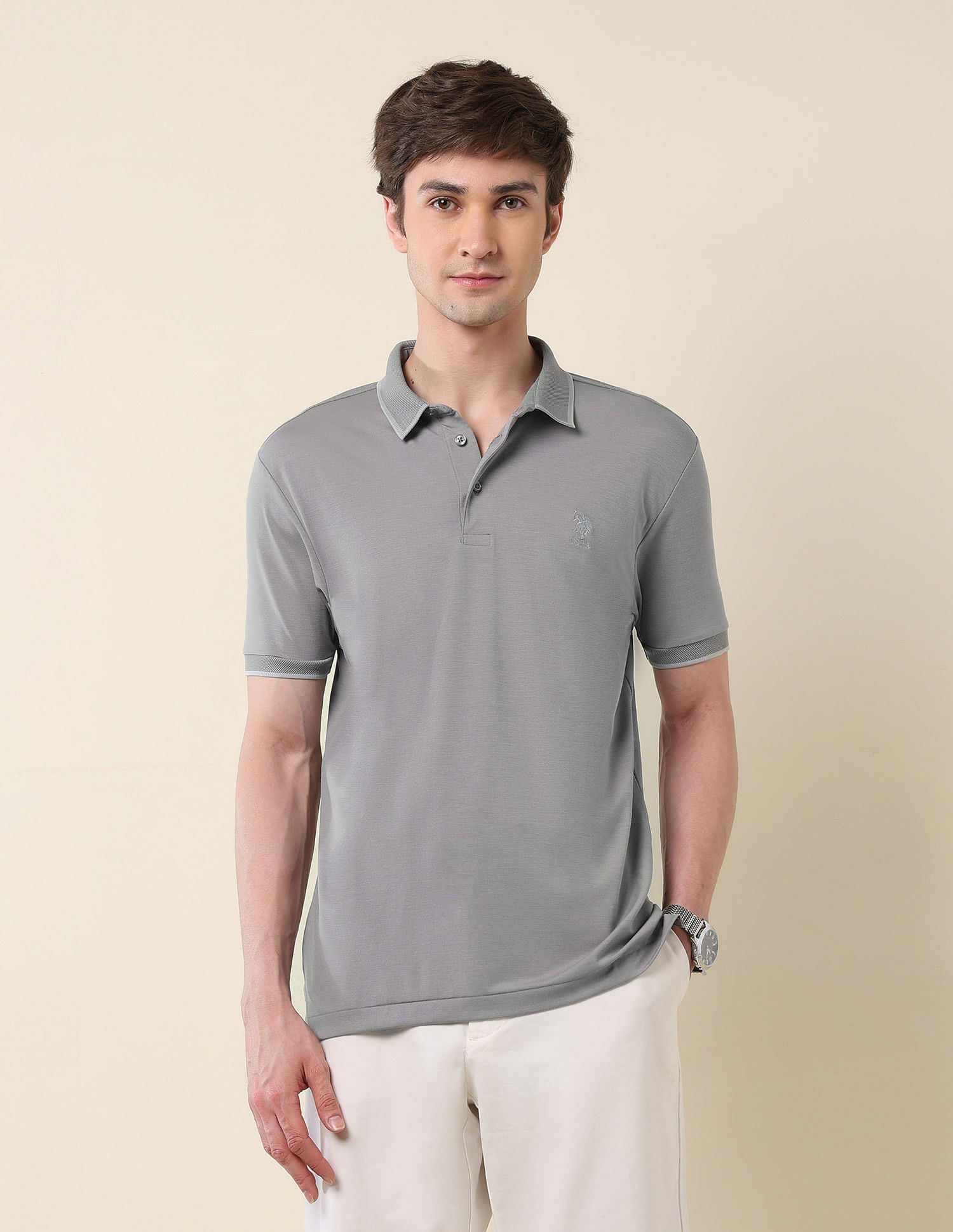 U.S. Polo Assn. Solid Monochrome Majesty Polo Shirt