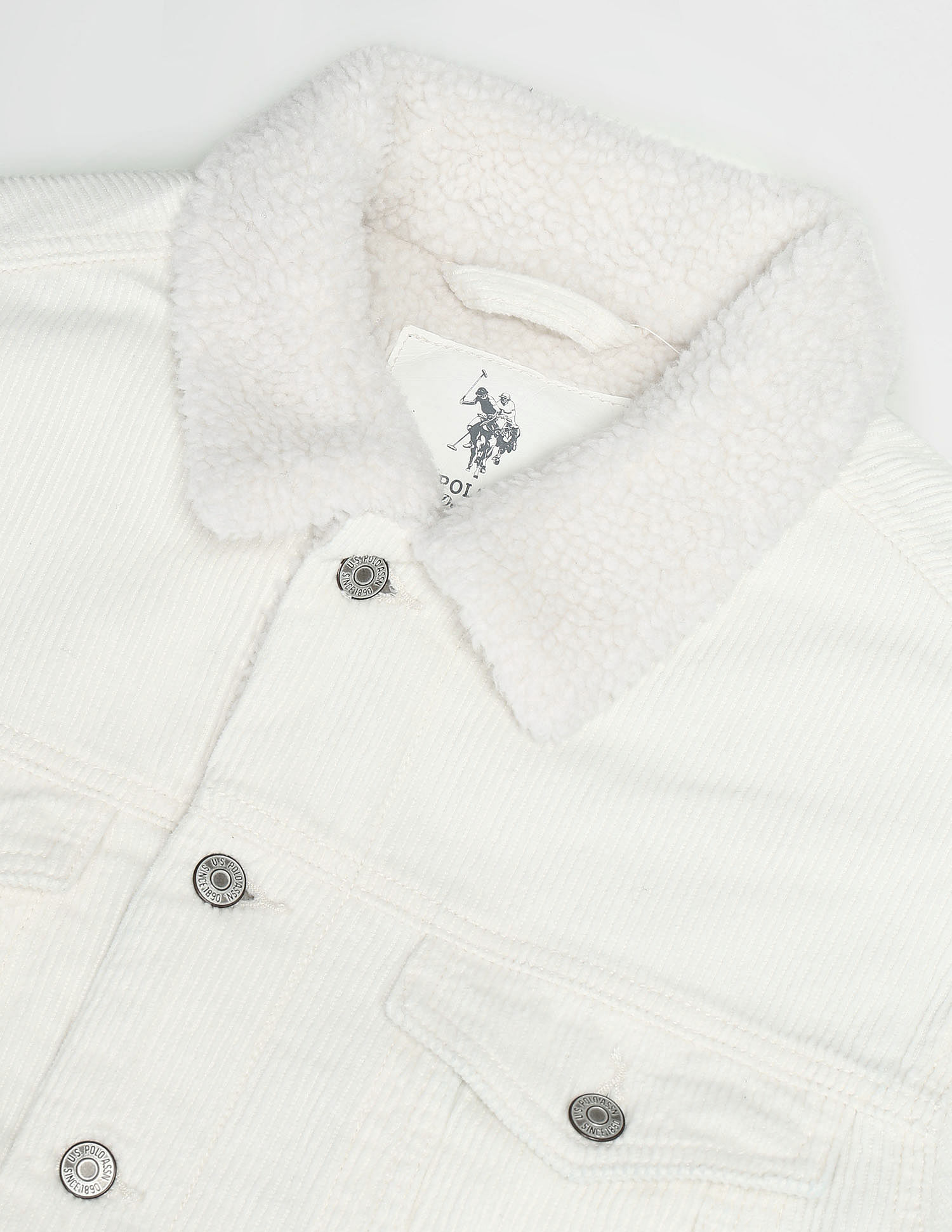 U.S. Polo Assn. Denim Co. Slim Fit Corduroy Sherpa Jacket