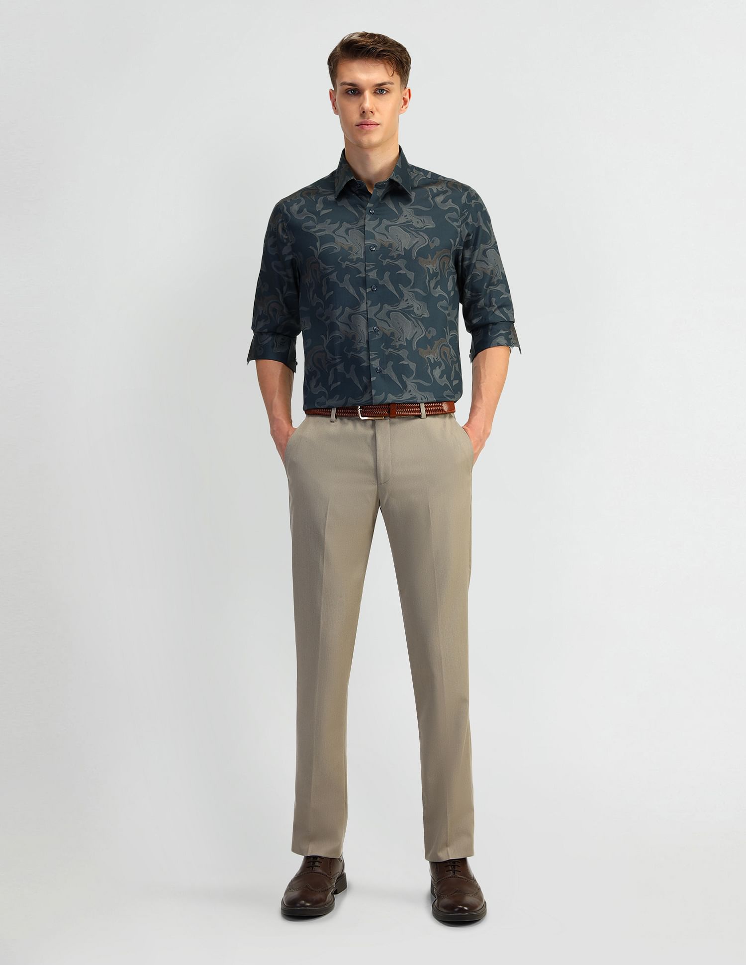 Arrow Abstract Printed Manhattan Slim Fit Shirt