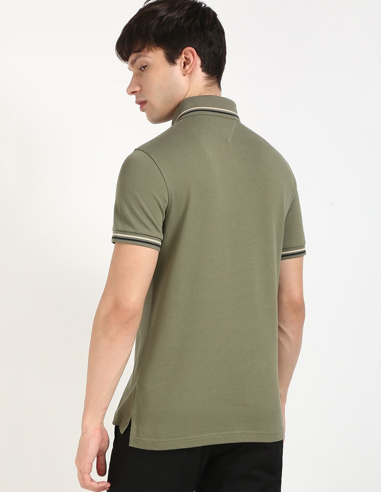 Tommy Hilfiger Solid Slim-Fit Cotton Polo T-Shirt