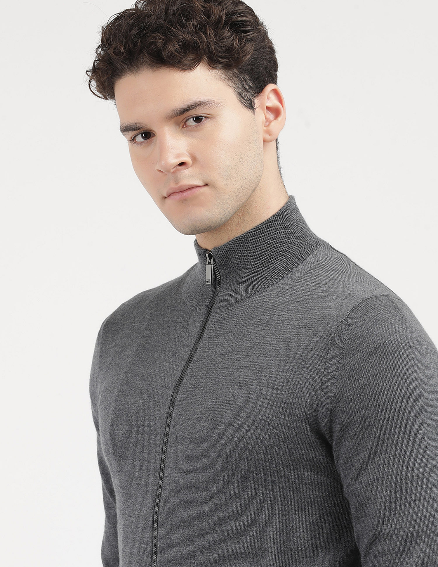 Calvin Klein Jeans Merino Rws Zip Through Sweater