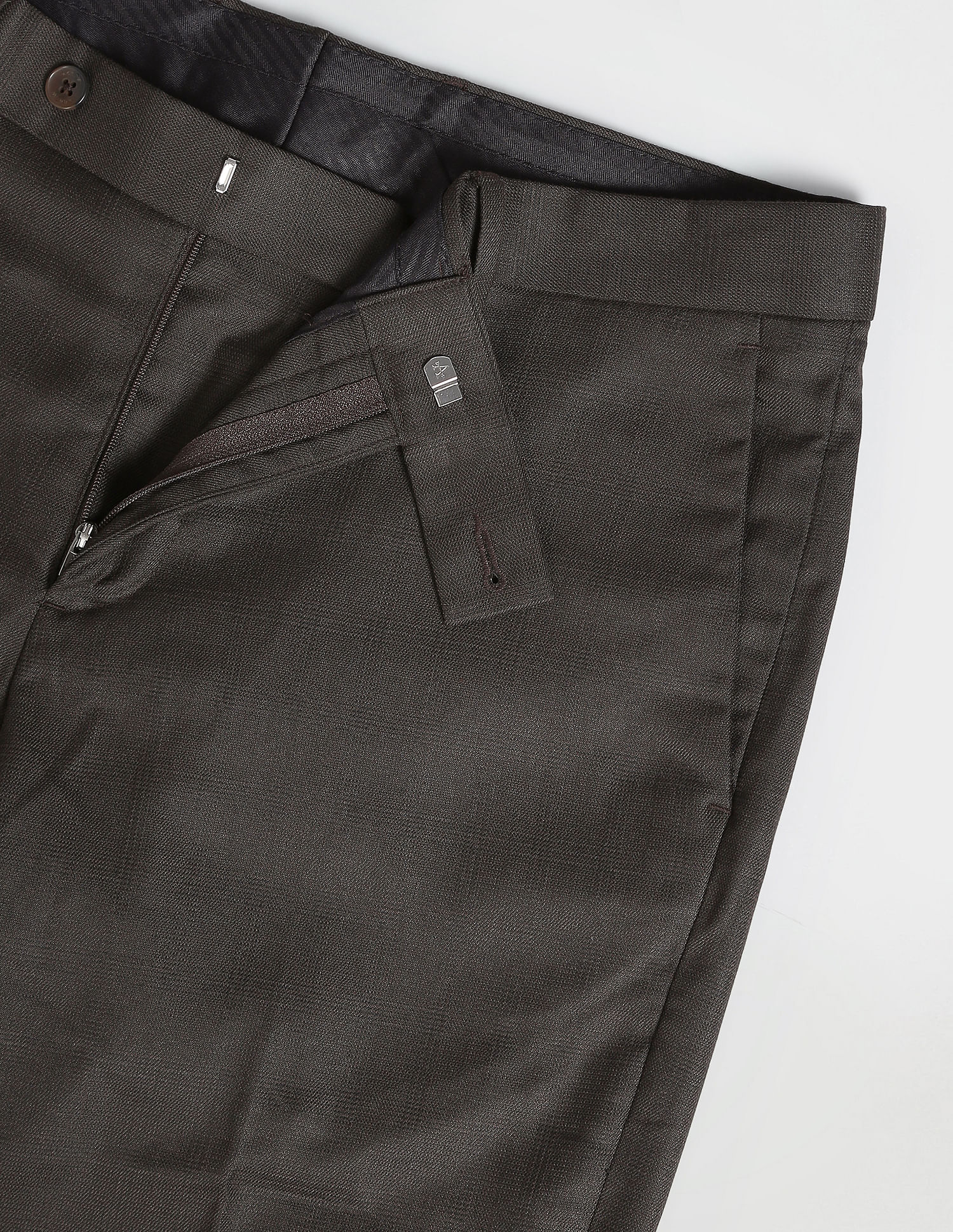 Arrow Hudson Regular Fit Twill Formal Trousers