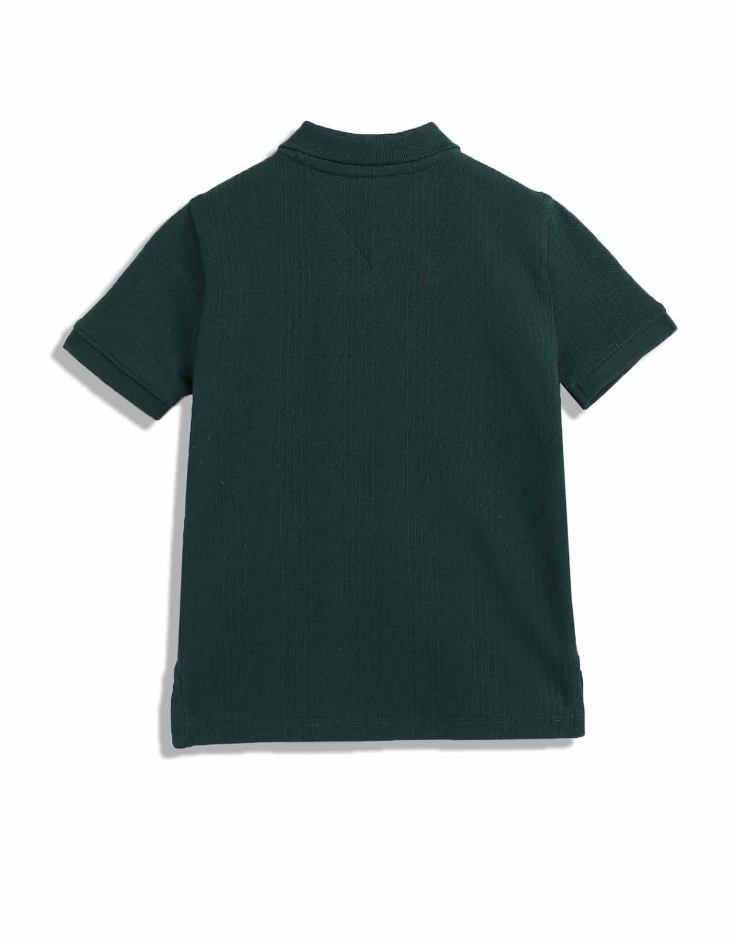 Tommy Hilfiger Kids Boys Striped Regular-Fit Cotton Polo T-Shirt