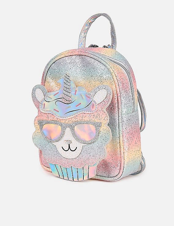 Girls Unicorn Rainbow Glitter Backpack