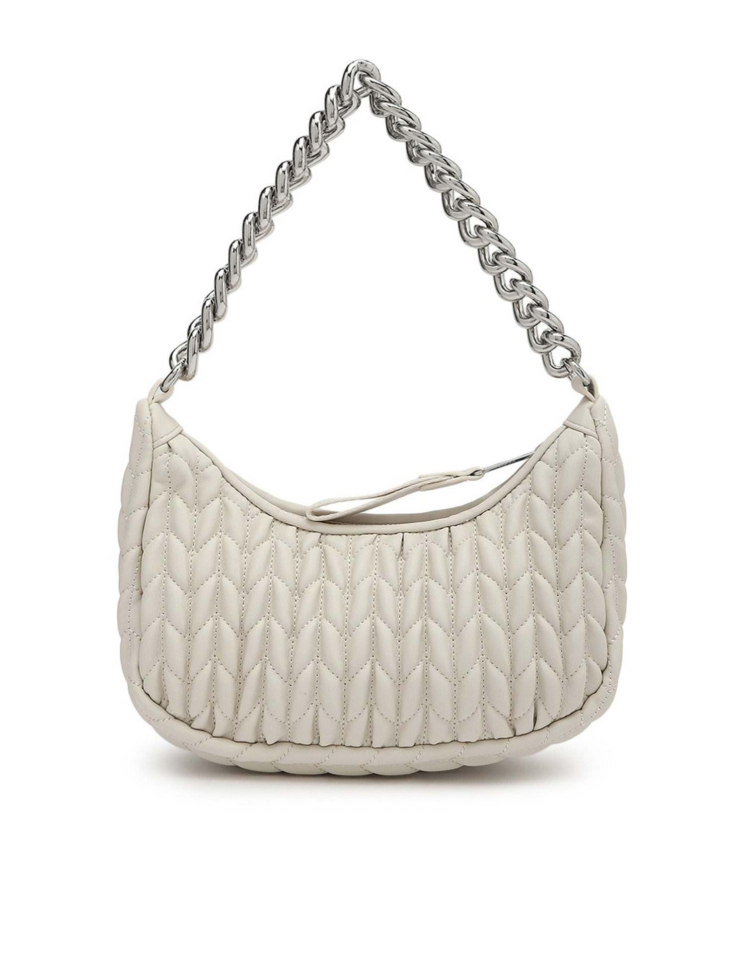Tommy Hilfiger Quilted Beige Pu Shoulder Bag