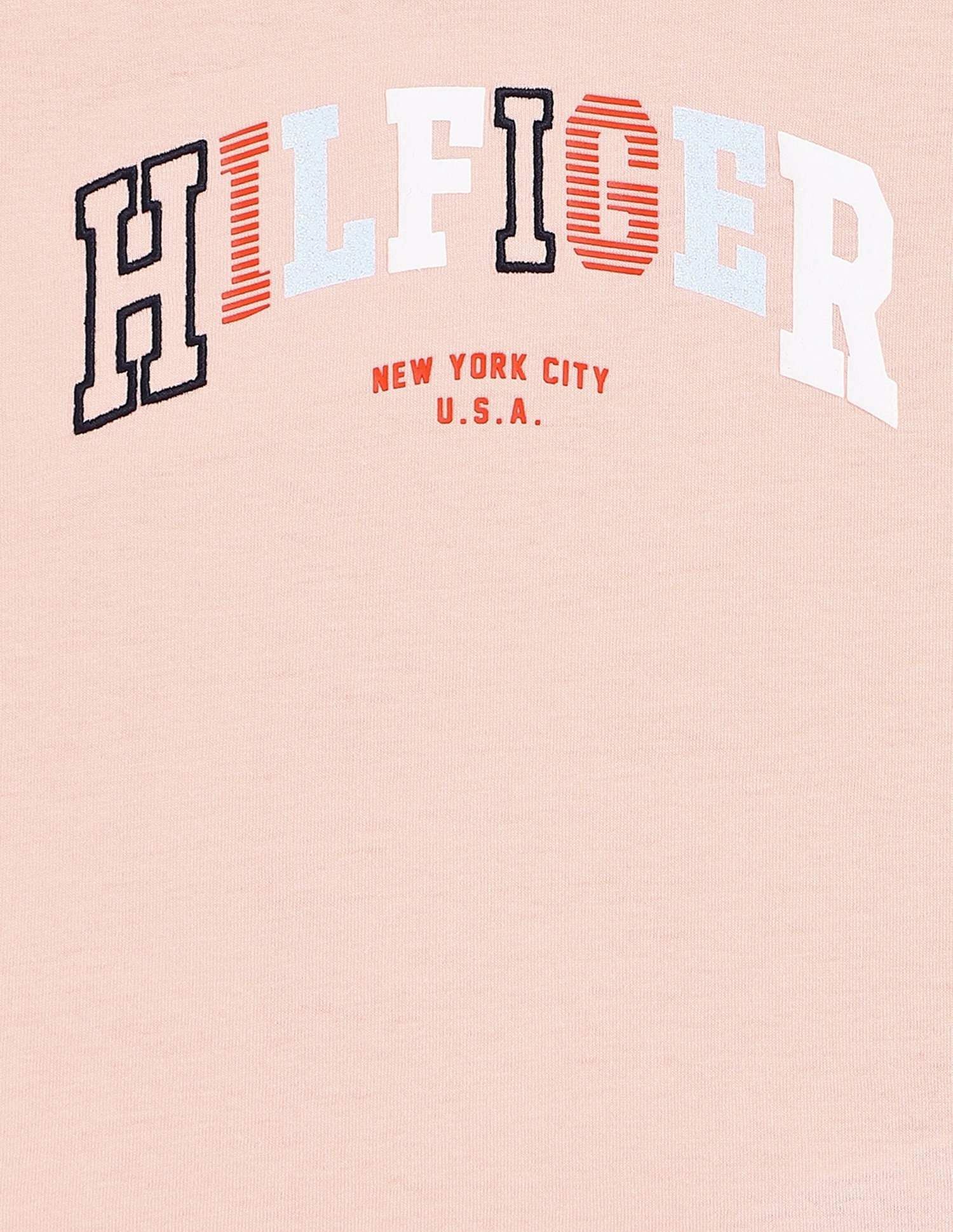 Tommy Hilfiger Girls Orange Logo T-Shirt