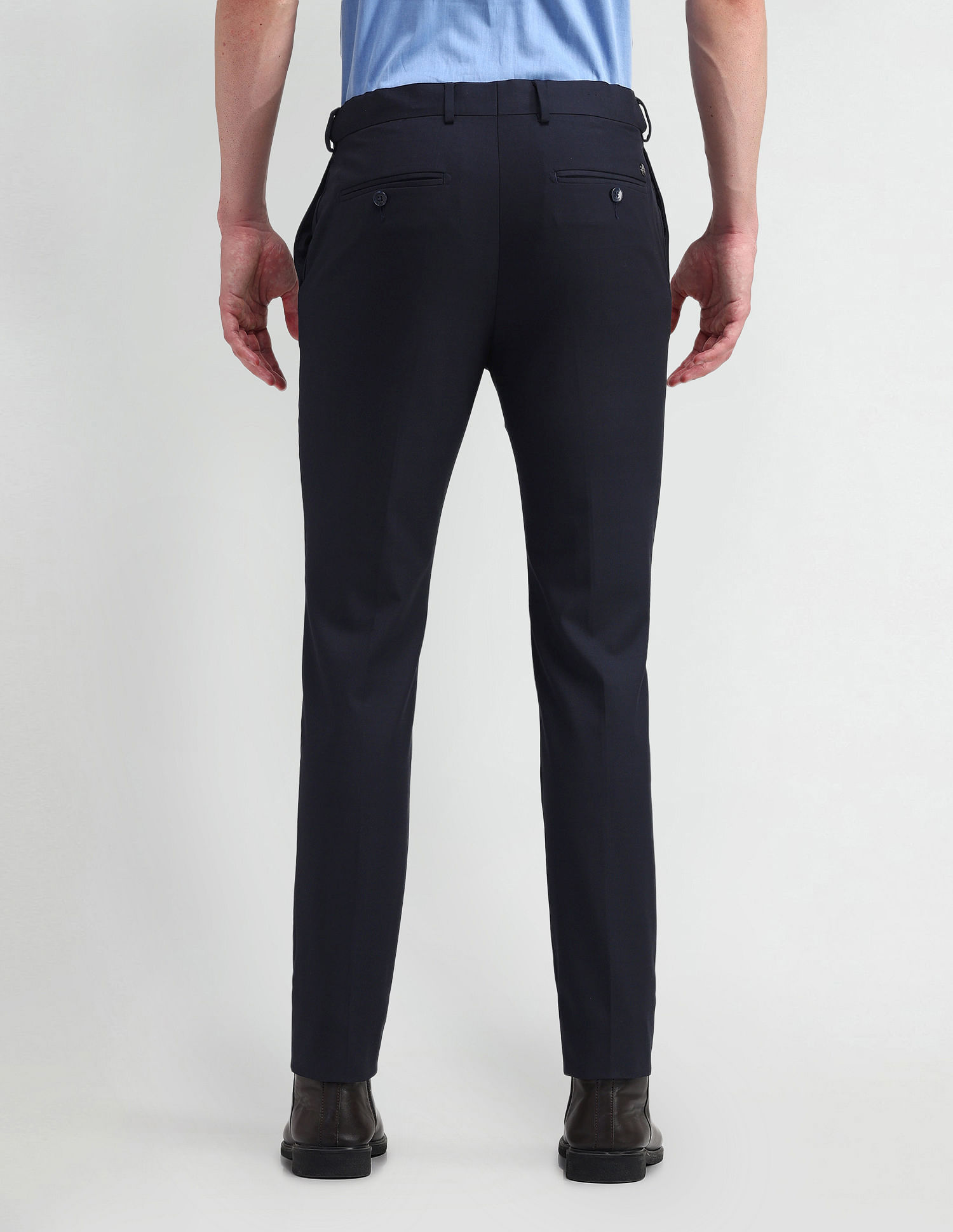 Arrow Slim Fit Mid Rise Trousers