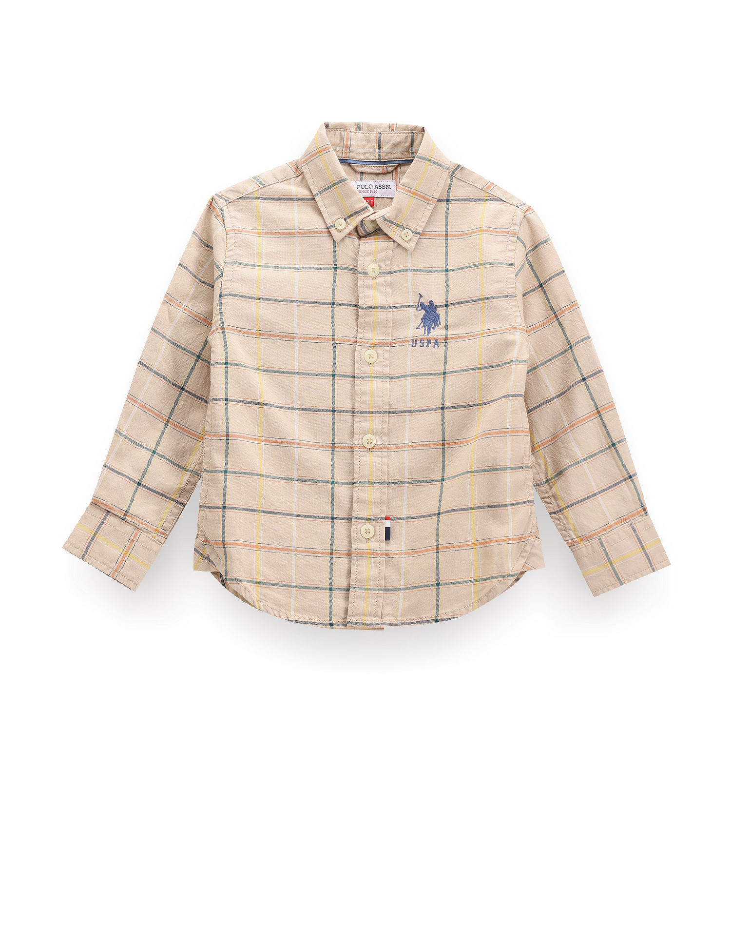 U.S. Polo Assn. Kids Boys Button Down Collar Check Shirt