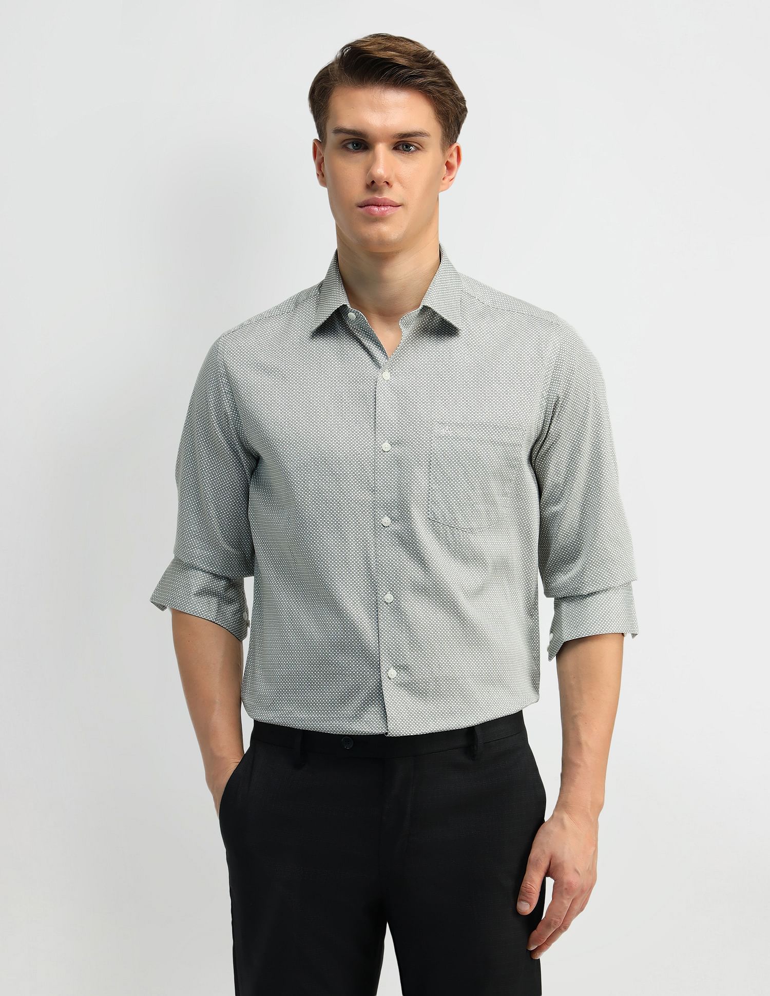 Arrow Geometric Print Slim Fit Shirt