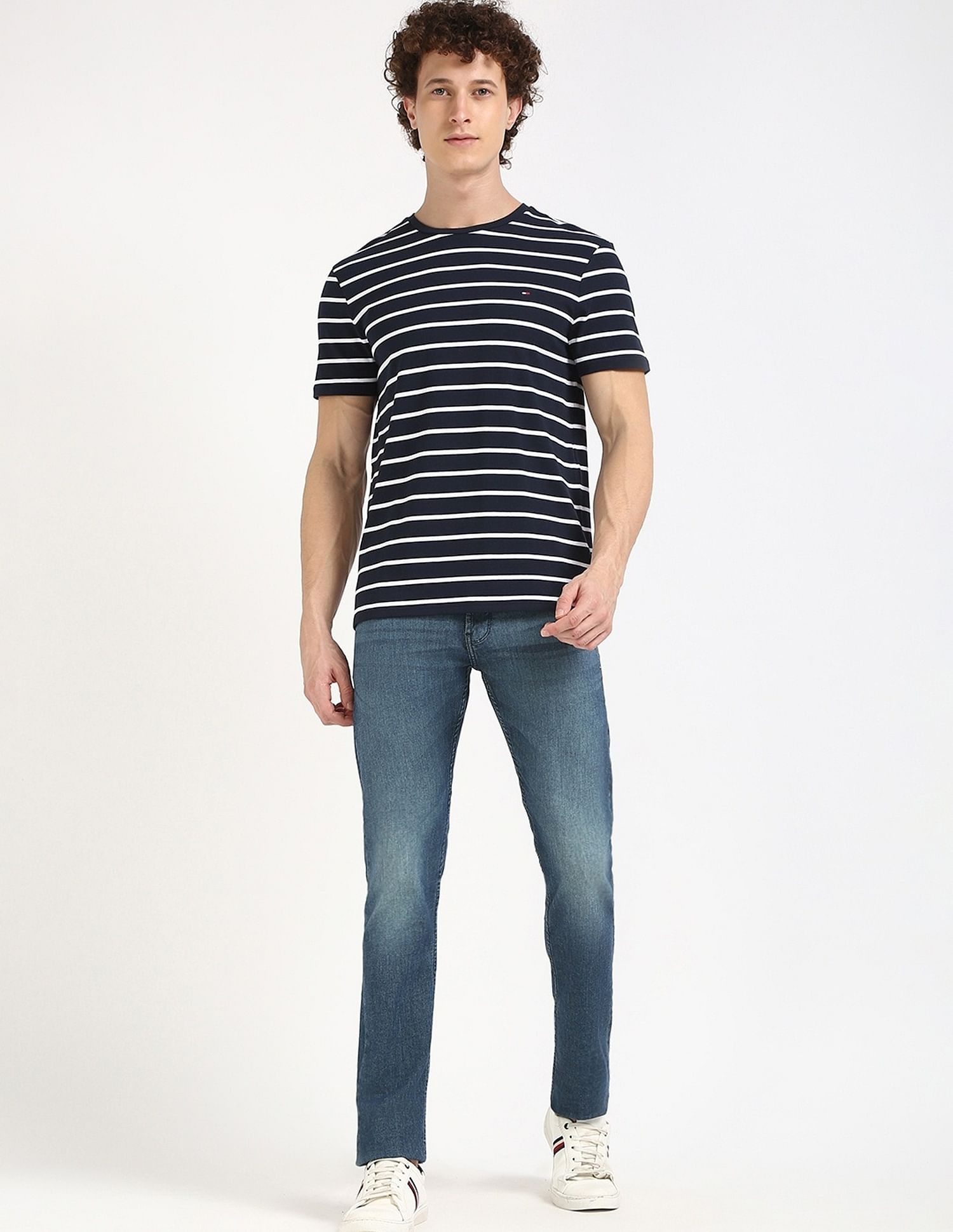 Tommy Hilfiger Striped Slim-Fit Cotton T-Shirt