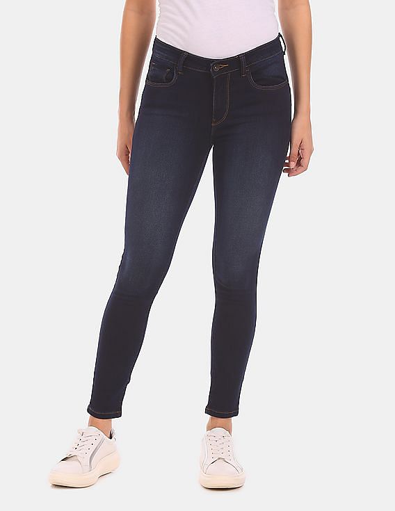 Flying Machine Women Twiggy Super Skinny Fit Wash Jeans