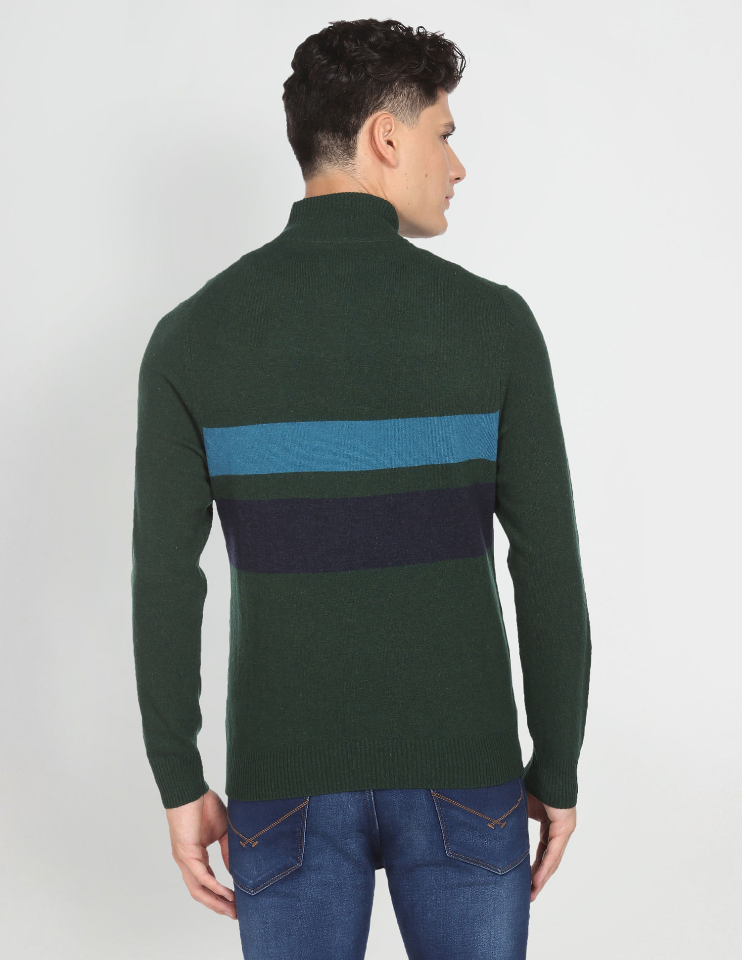 Buy U.S. Polo Assn. Denim Co. High Neck Horizontal Stripe Sweater