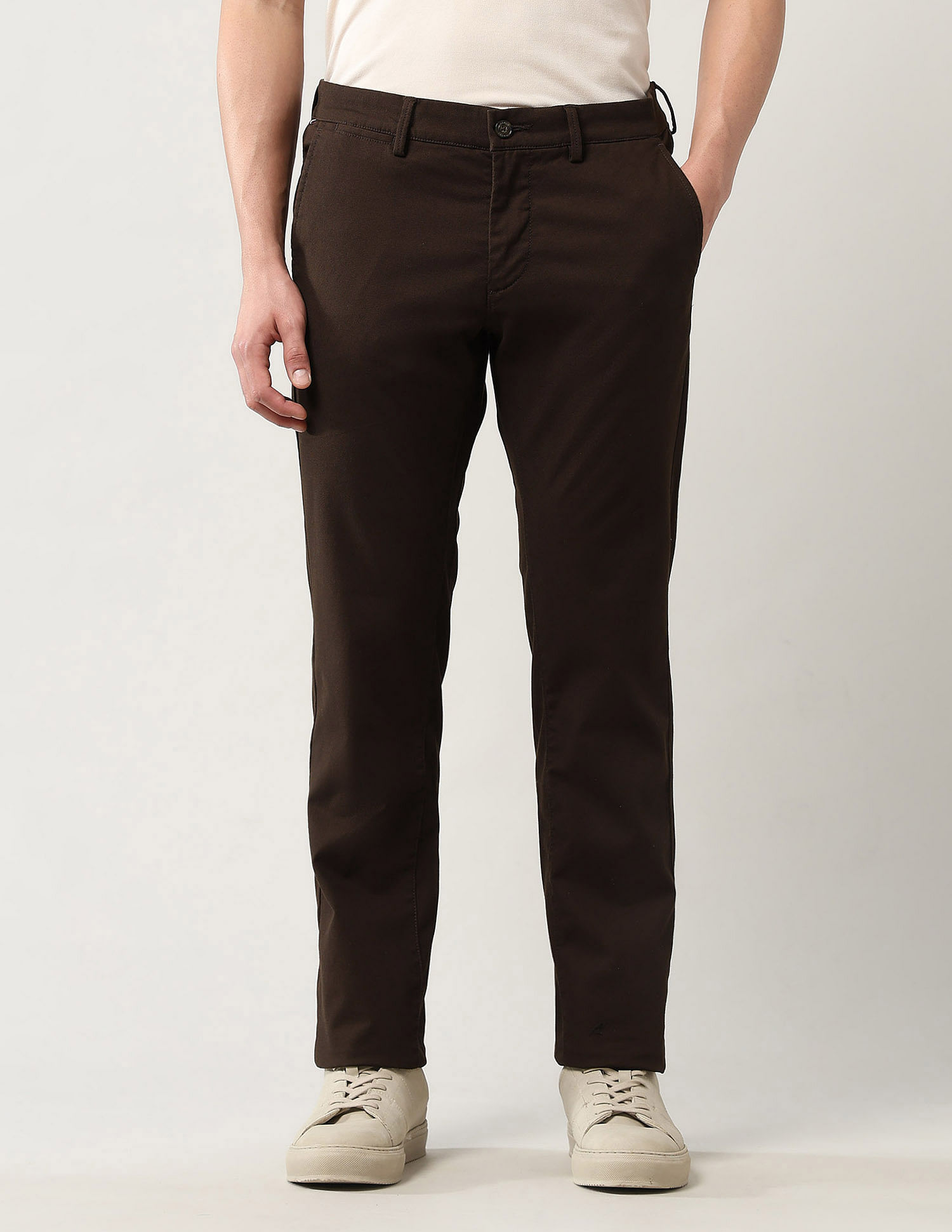 Arrow Sport Solid Dobby Trousers
