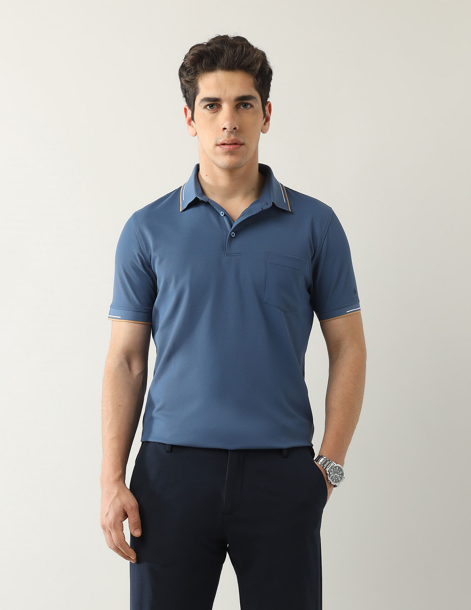 Arrow Textured Regular Fit Polo Shirt