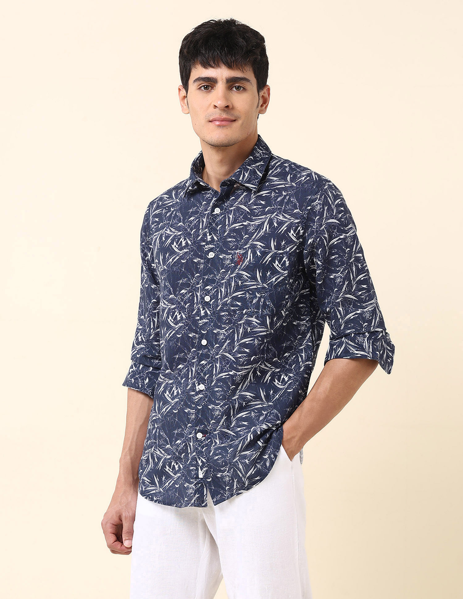 U.S. Polo Assn. Tailored Fit Tropical Printed Shirt