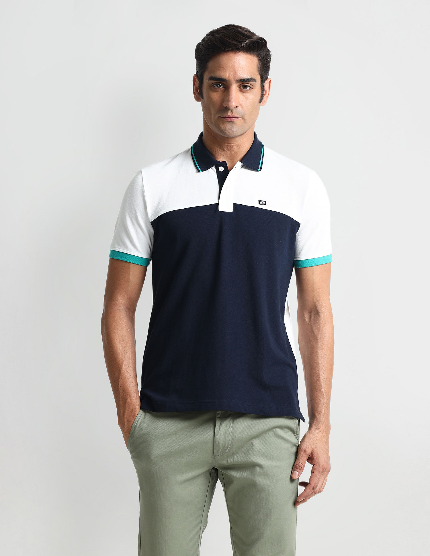 Arrow Sports Colour Block Regular Polo Shirt