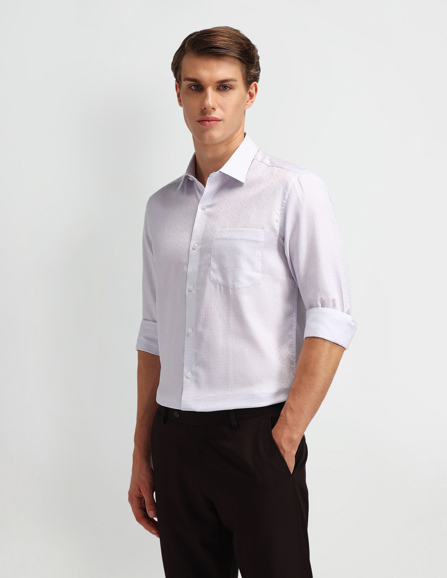 Arrow Manhattan Slim Fit Cotton Shirt