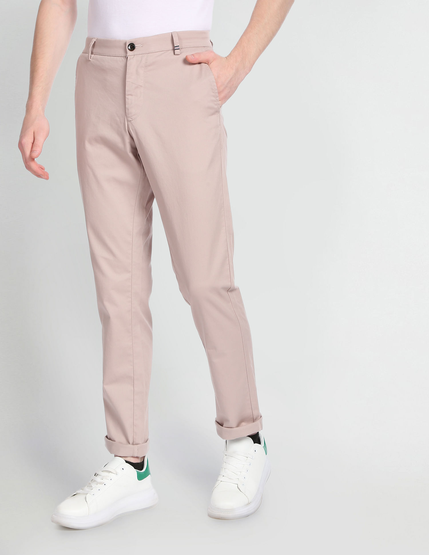 Buy Arrow Sports Low Rise Slim Fit Casual Trousers - NNNOW.com