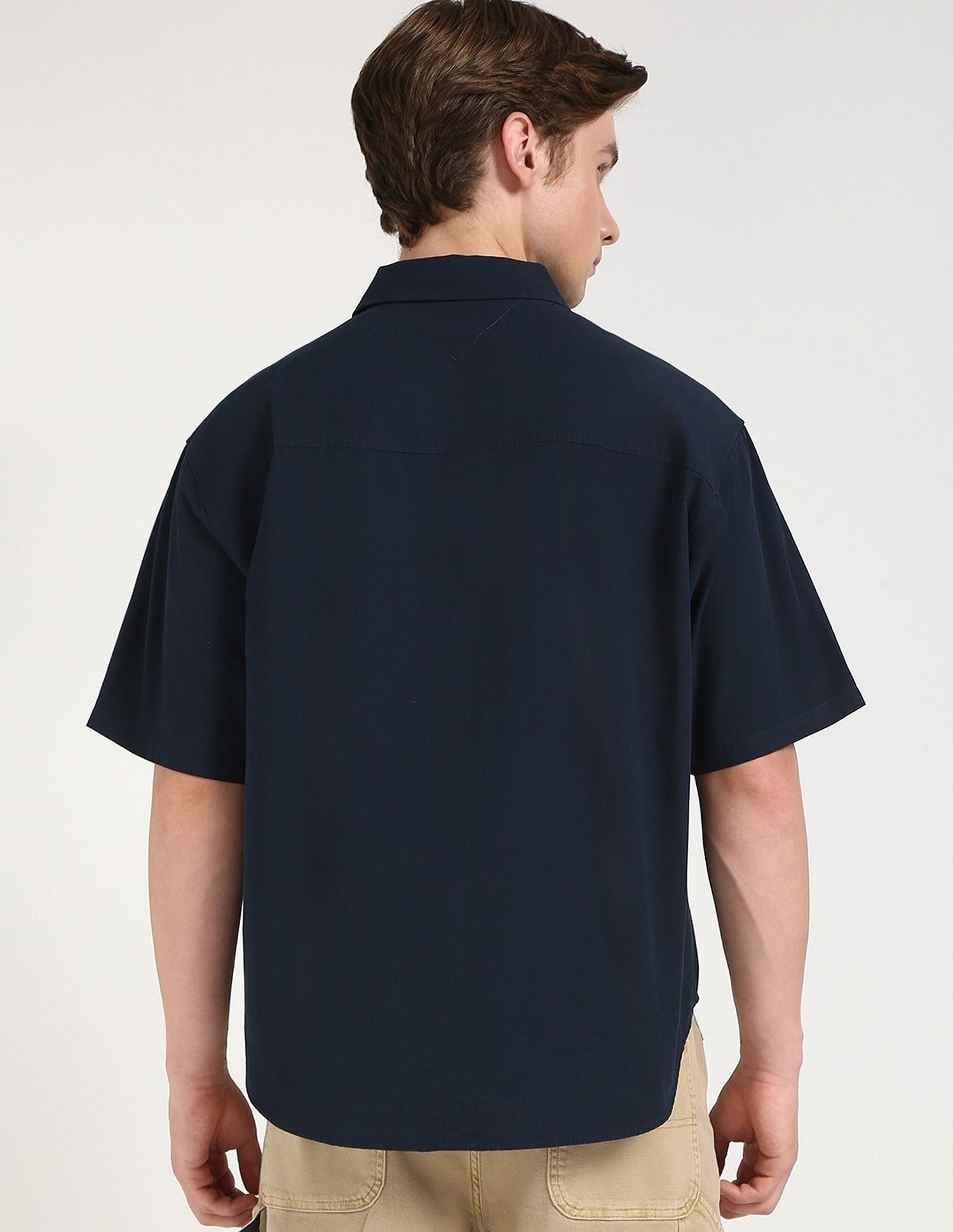 Tommy Hilfiger Solid Oversize-Fit Cotton Shirt