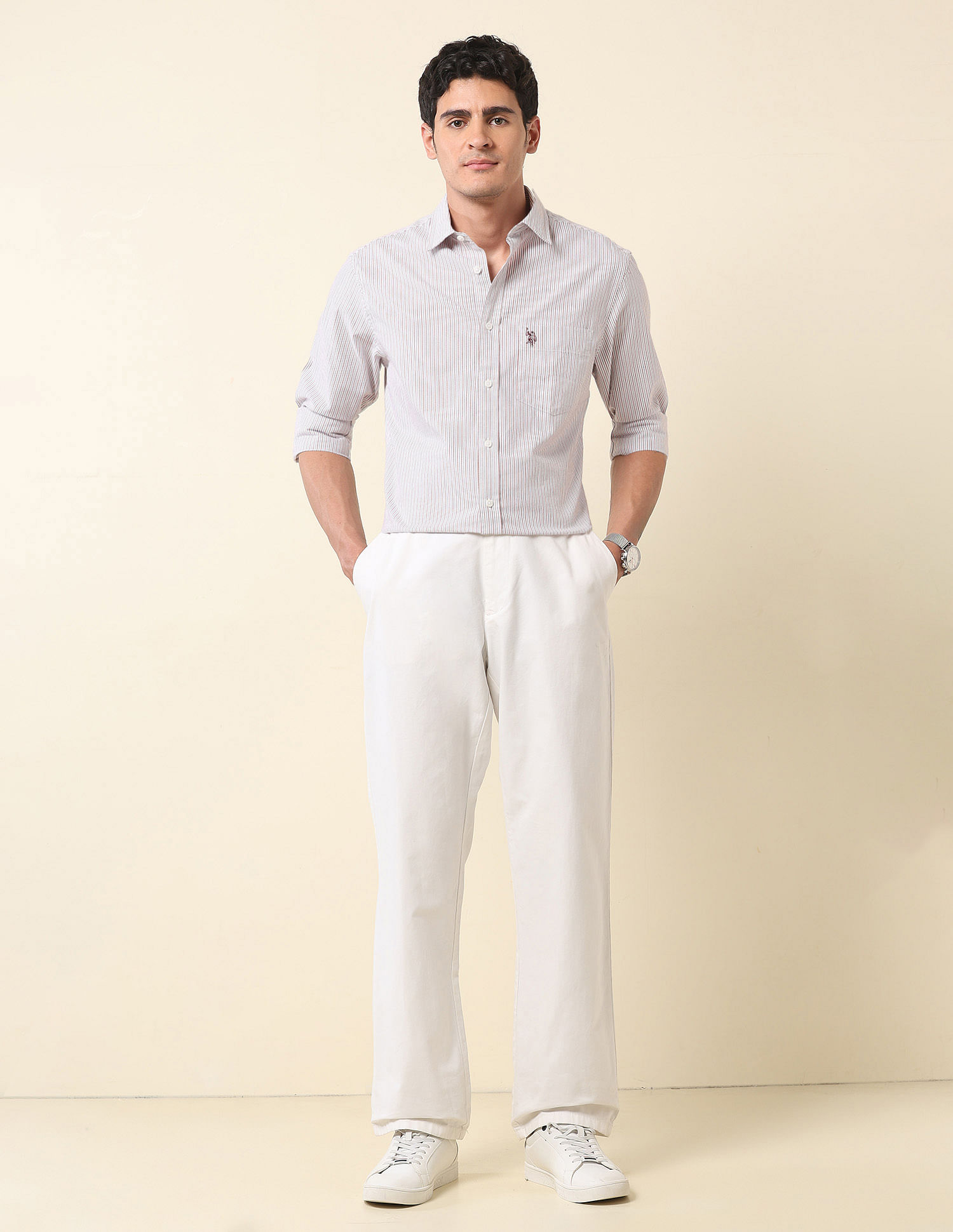 U.S. Polo Assn. Vertical Striped Pure Cotton Shirt