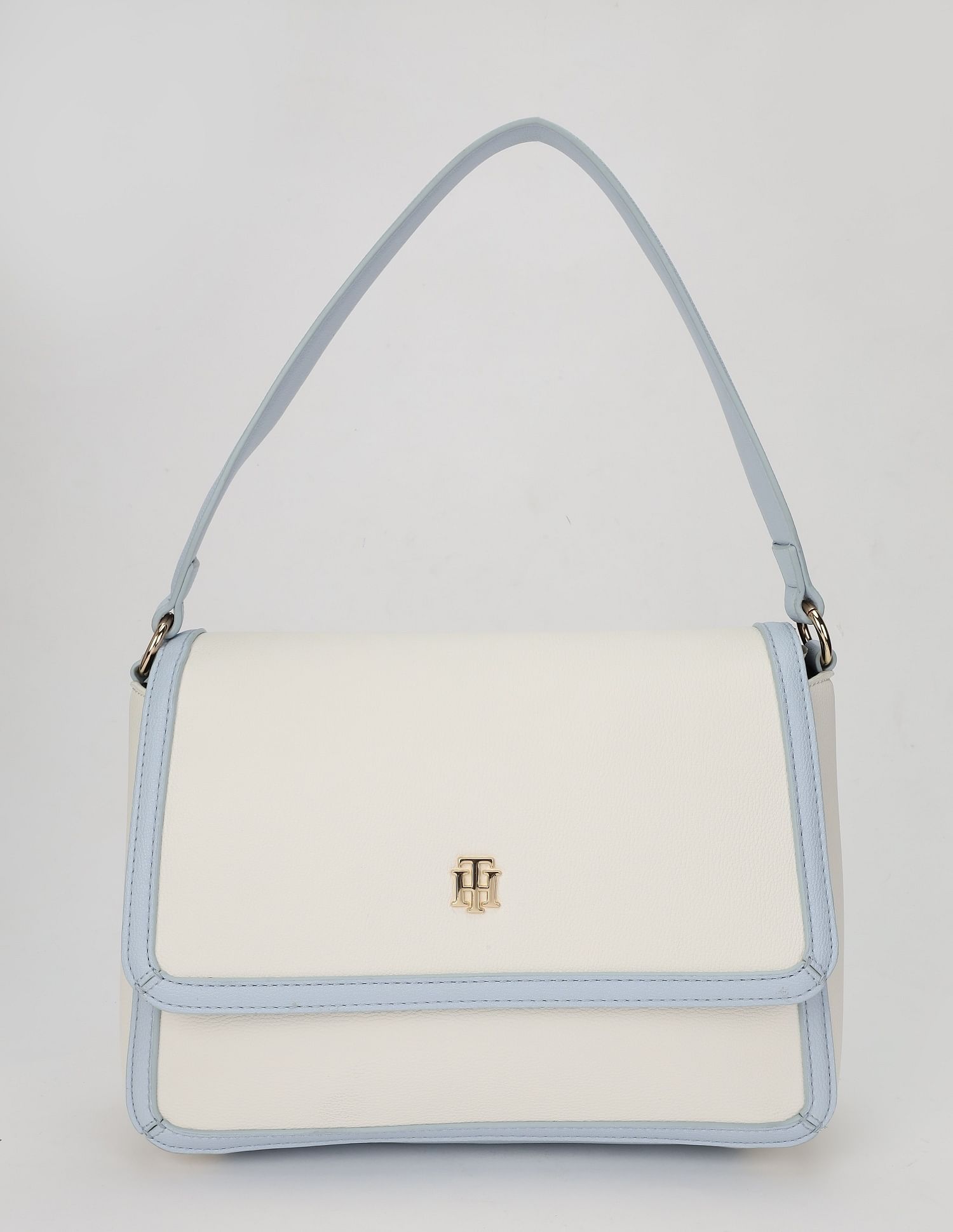 Tommy Hilfiger Solid Blue Pu Sling Bag