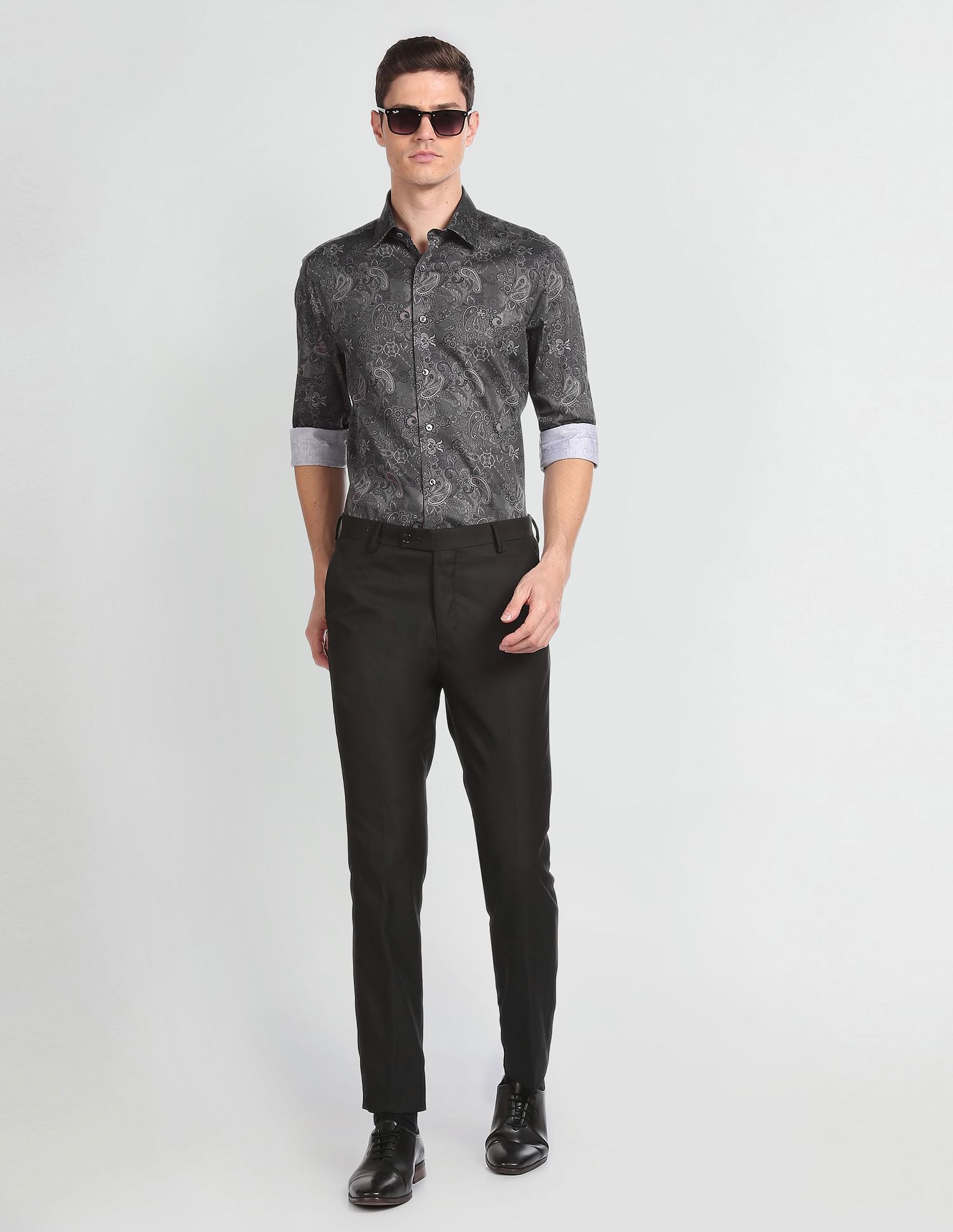 Arrow Abstract Print Cotton Shirt