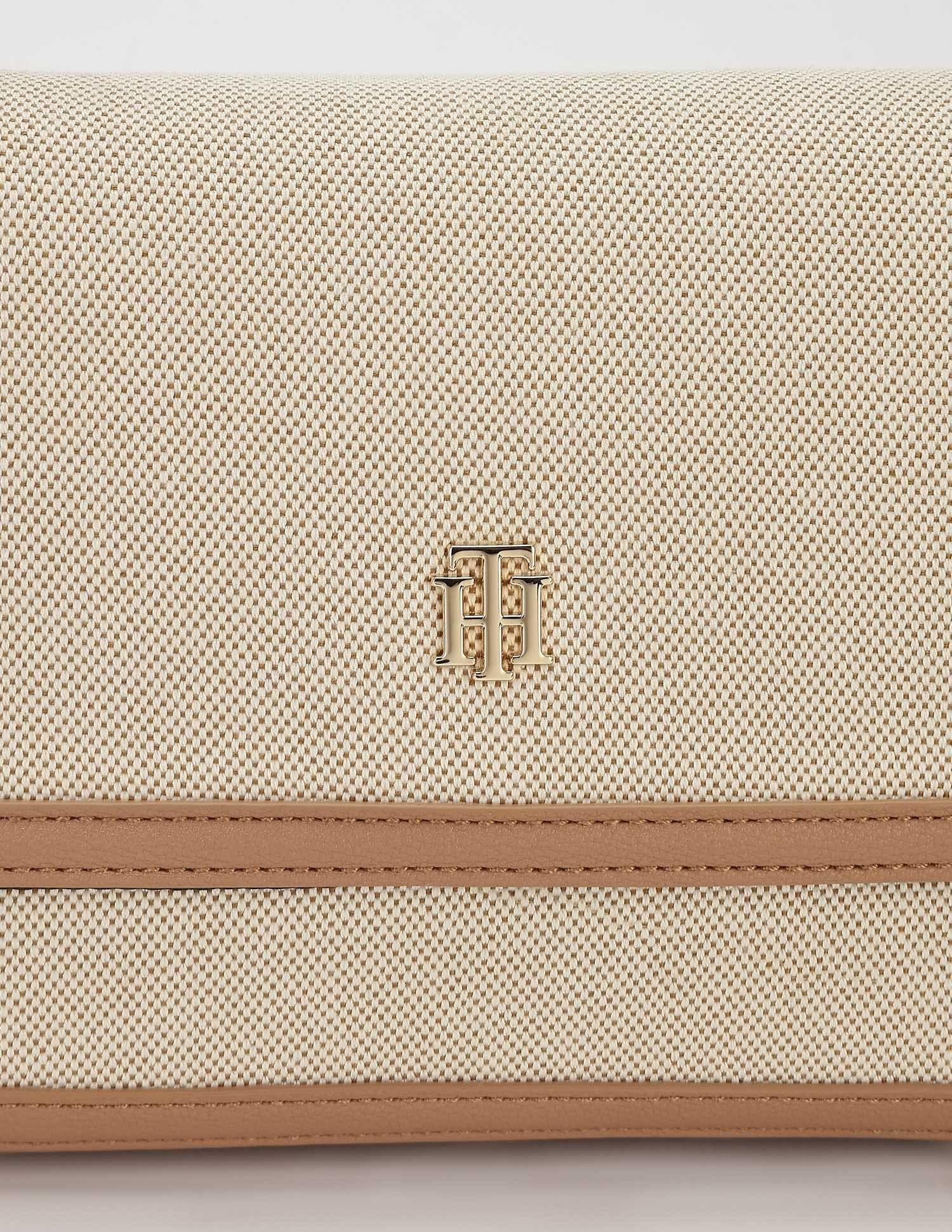 Tommy Hilfiger Solid Brown Polyester Sling Bags