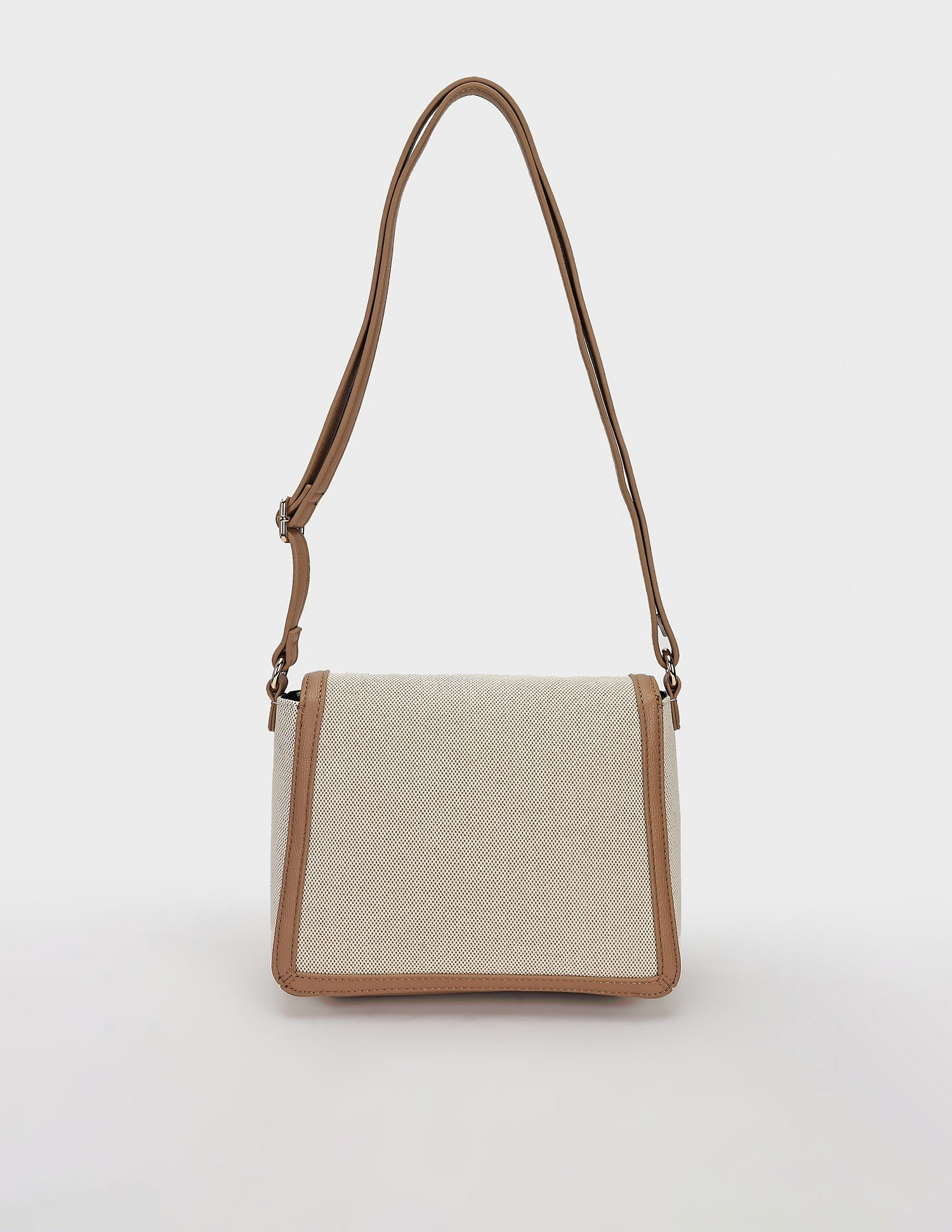 Tommy Hilfiger Solid Brown Polyester Sling Bags