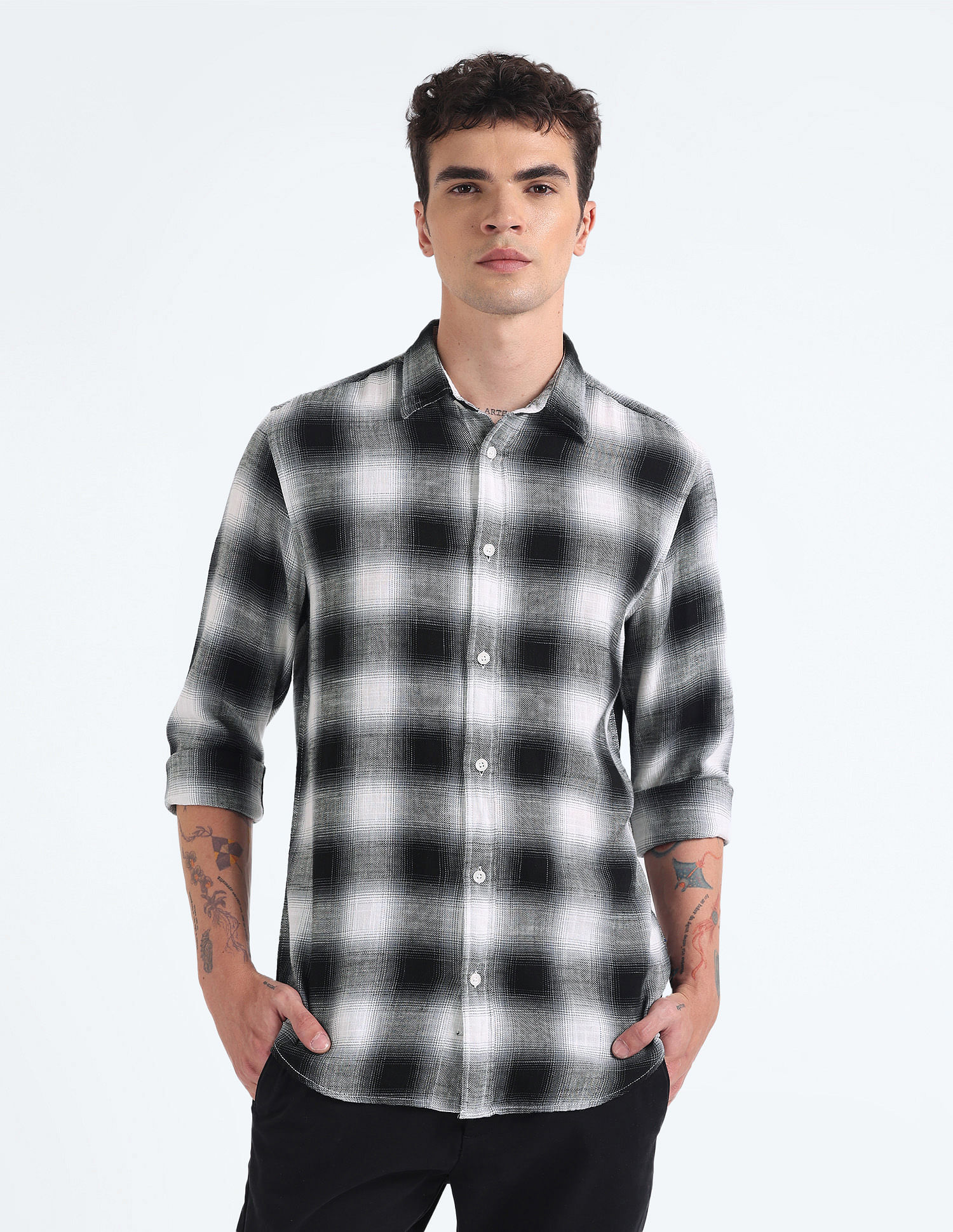 Flying Machine Dupplin Check Slim Shirt