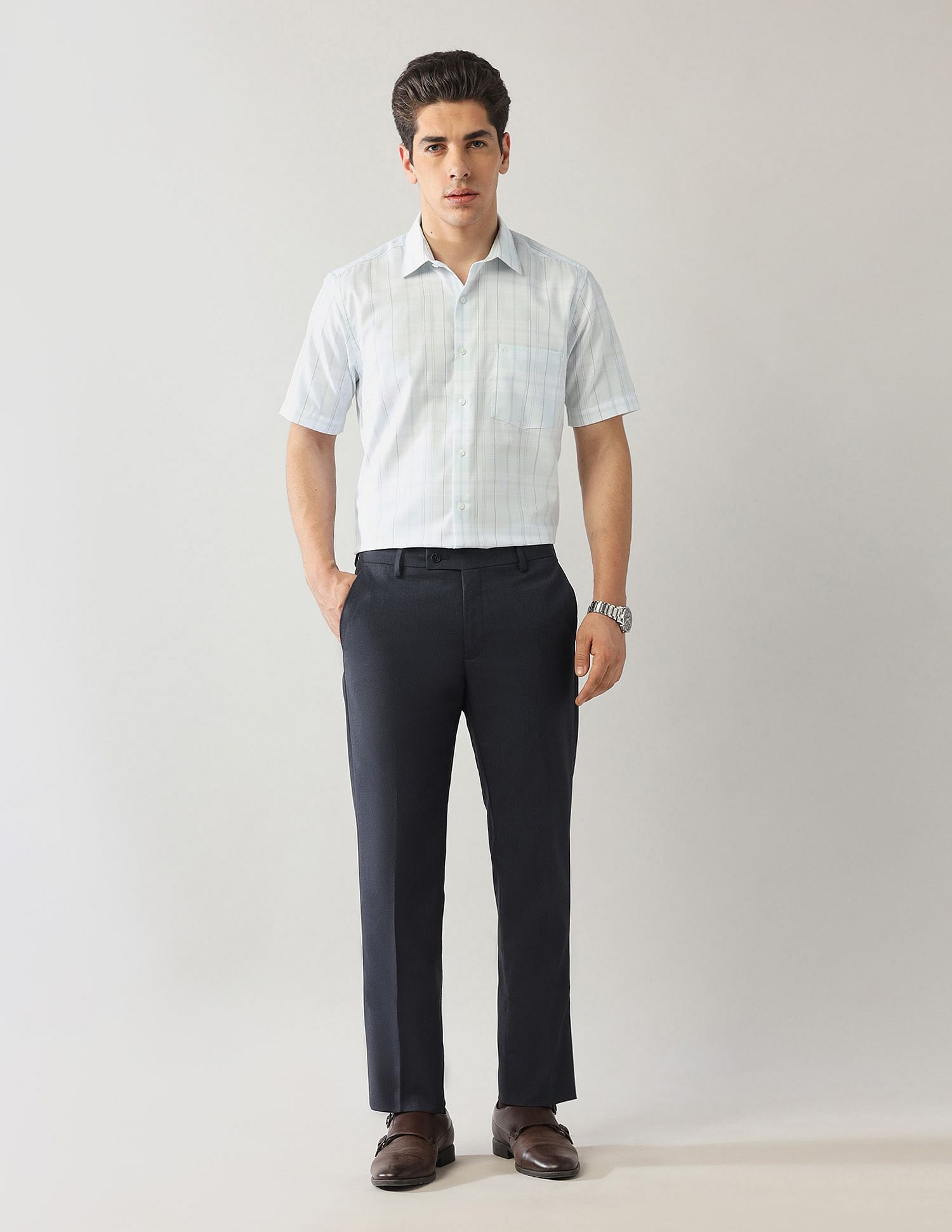 Arrow Grid Tattersall Checked Dobby Shirt