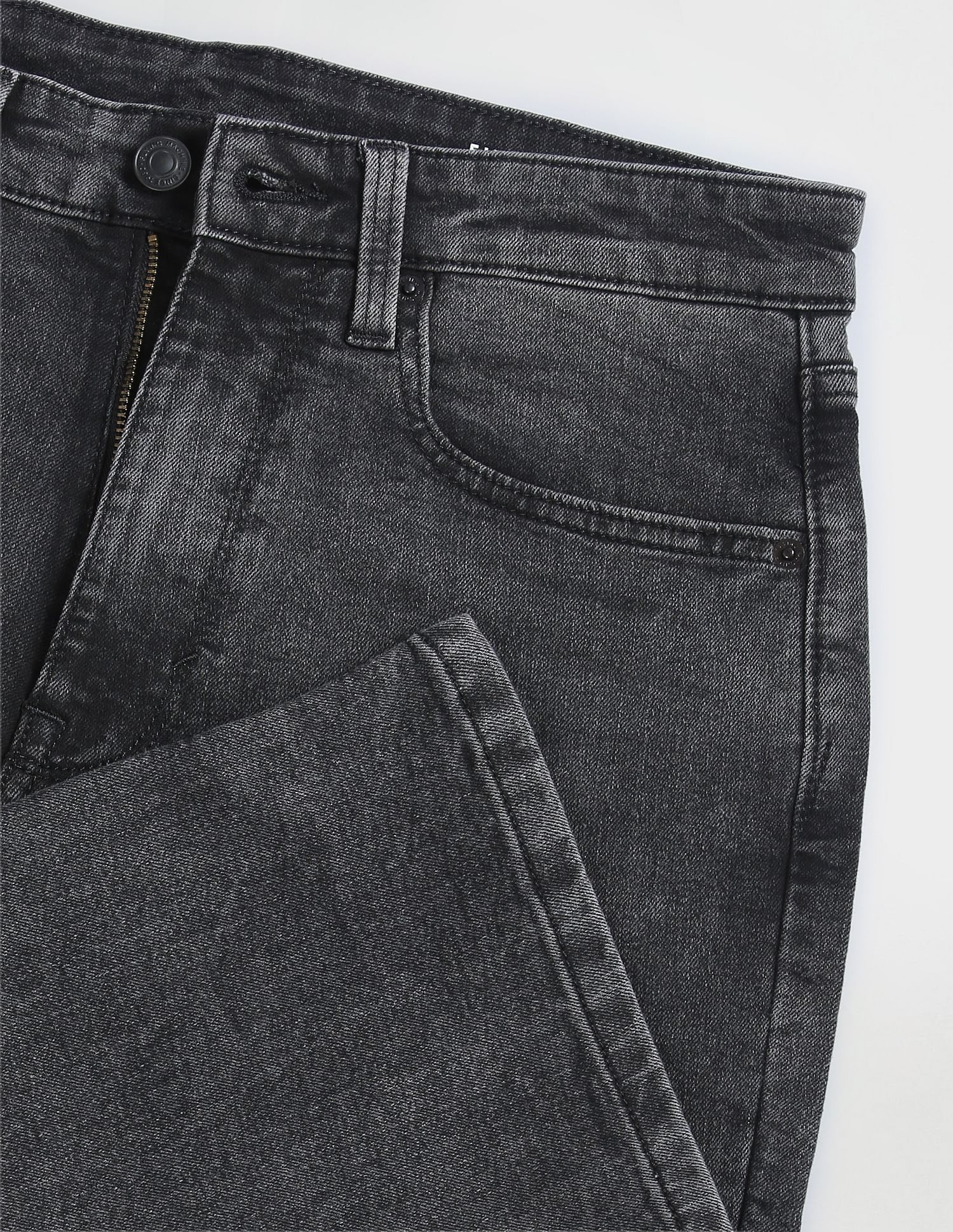 Flying Machine Mid Rise Bruce Relaxed Bootcut Fit Jeans