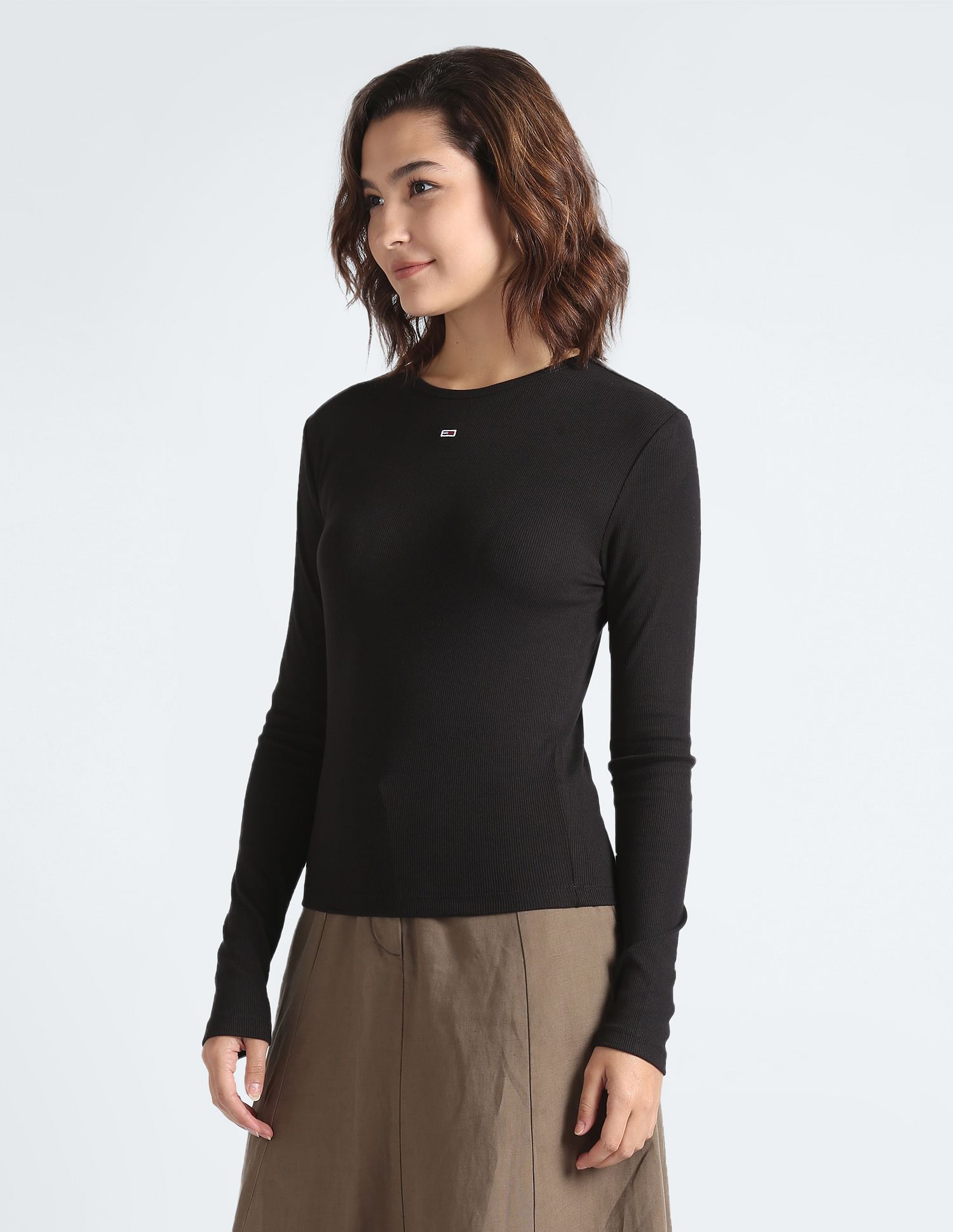 Tommy Hilfiger hotsell Ribbed Long-sleeved Top