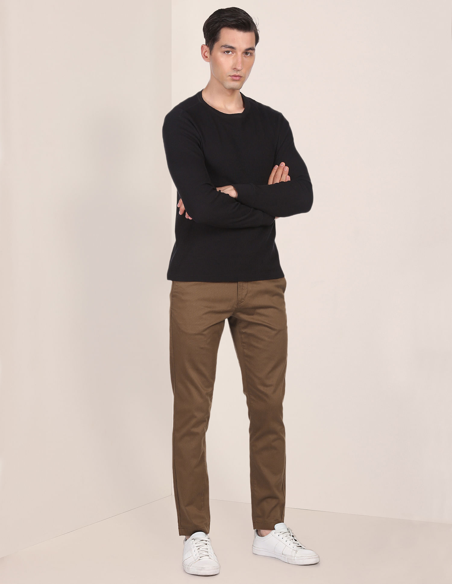 U.S. Polo Assn. Regular Fit Printed Casual Trousers
