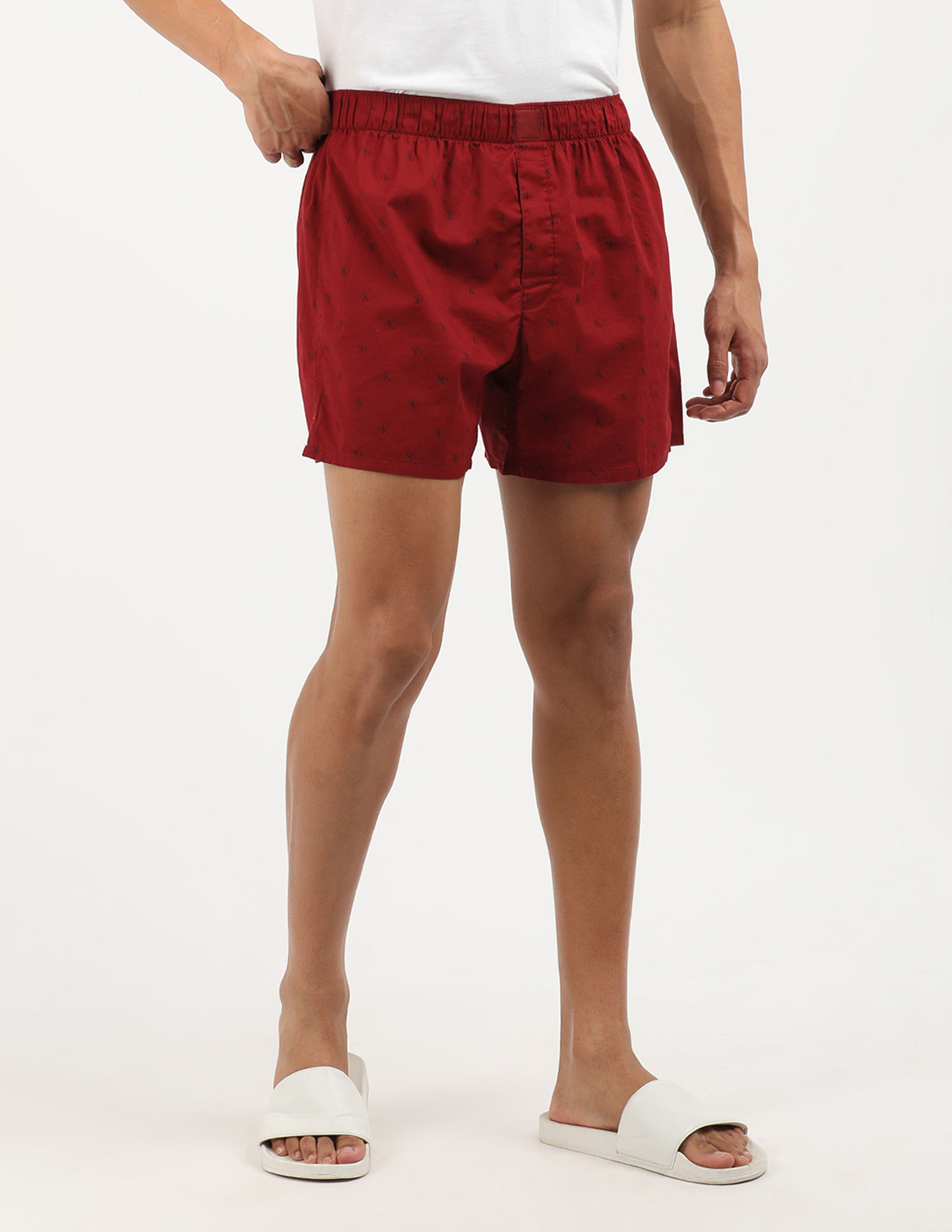 Calvin Klein Underwear Logo Print Cotton Boxers