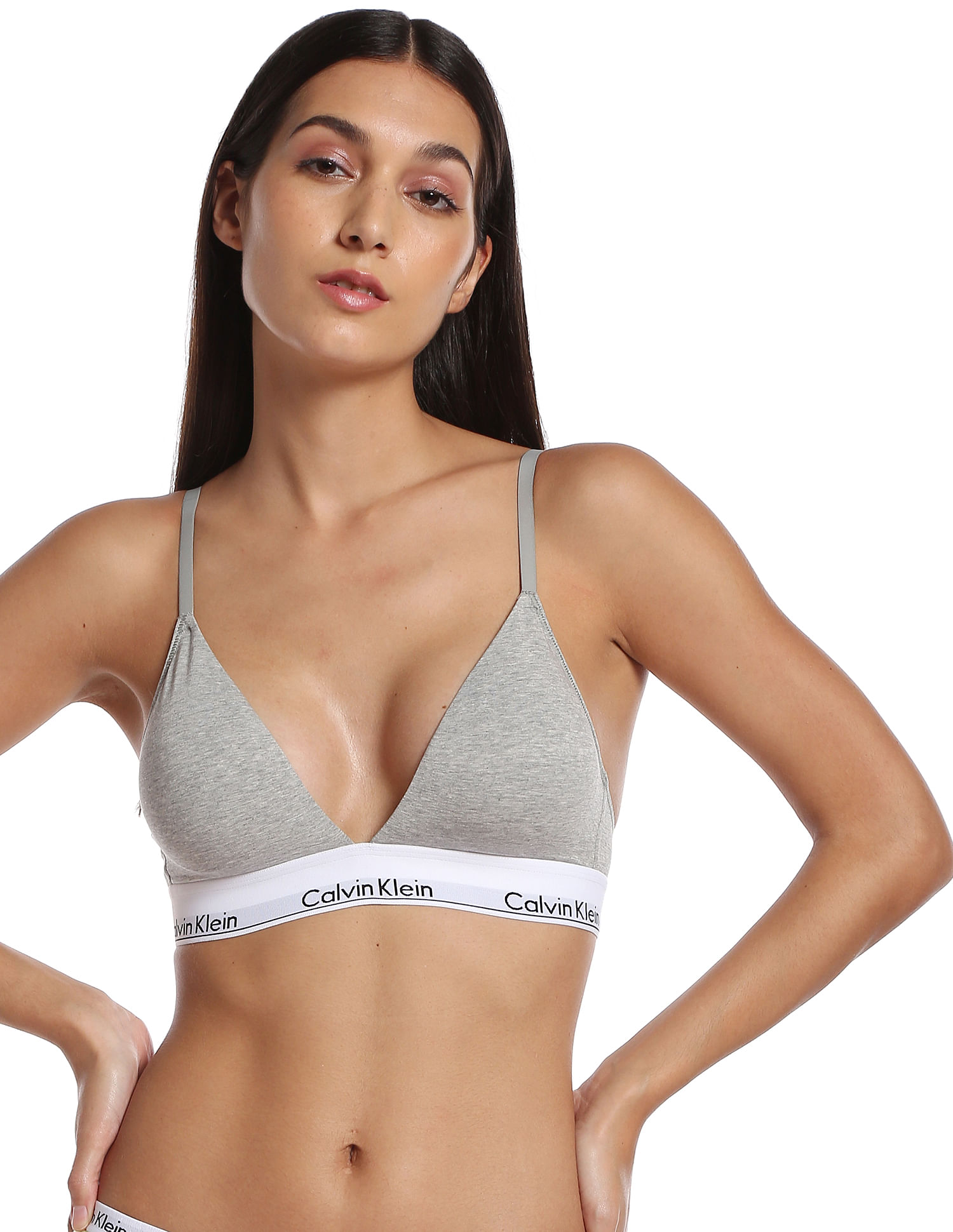 Buy Calvin Klein Underwear Women Grey Padded Heathered Demi
