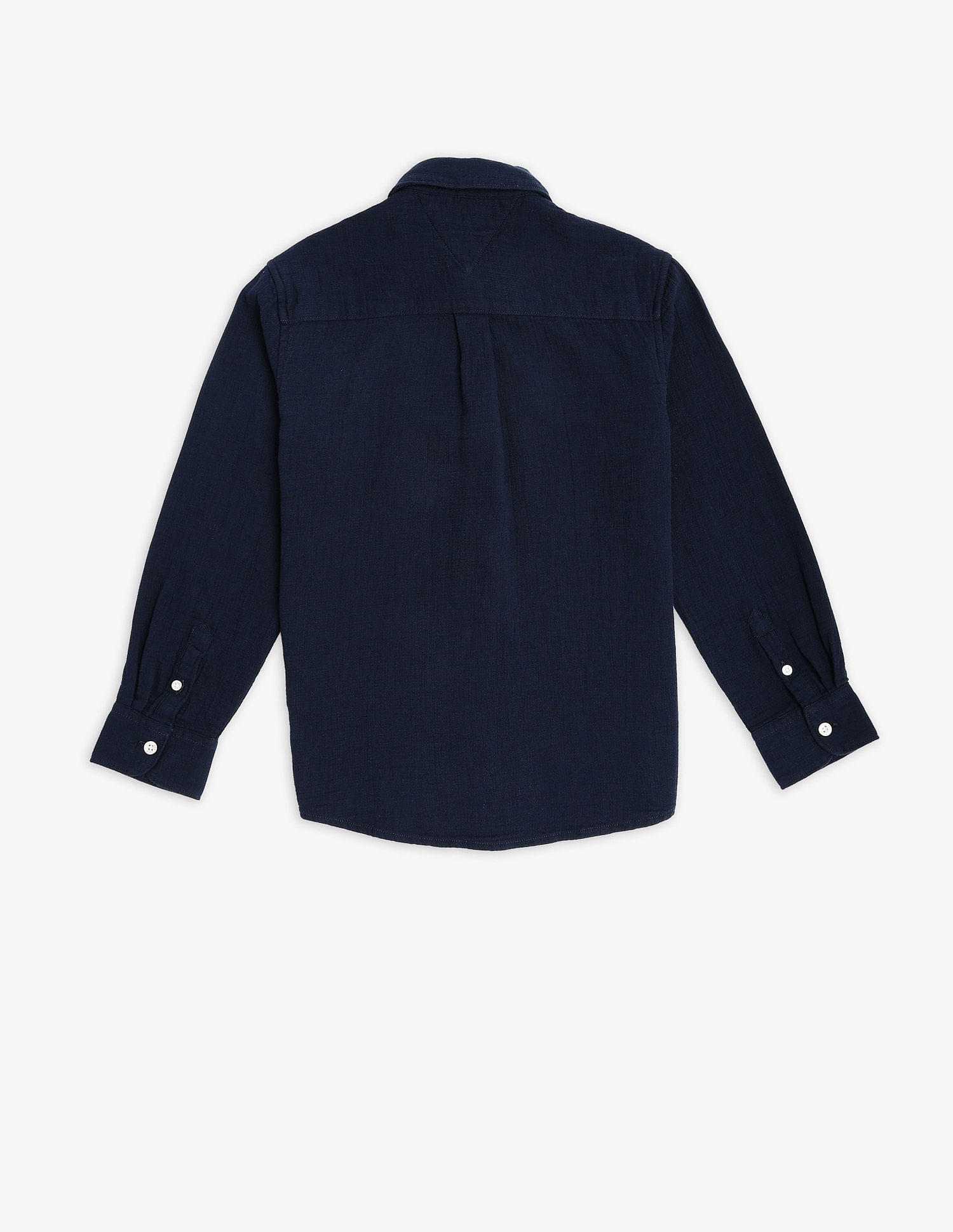 Tommy Hilfiger Kids Boys Solid Regular Fit Seersucker Shirt